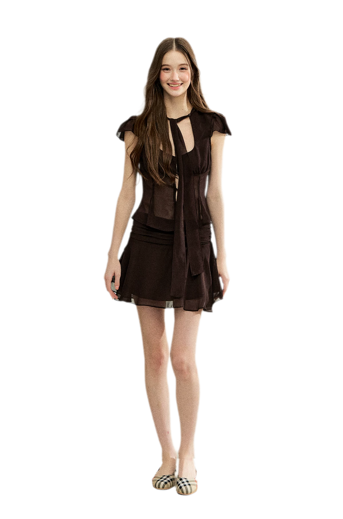 Faux Silk Top Skirt