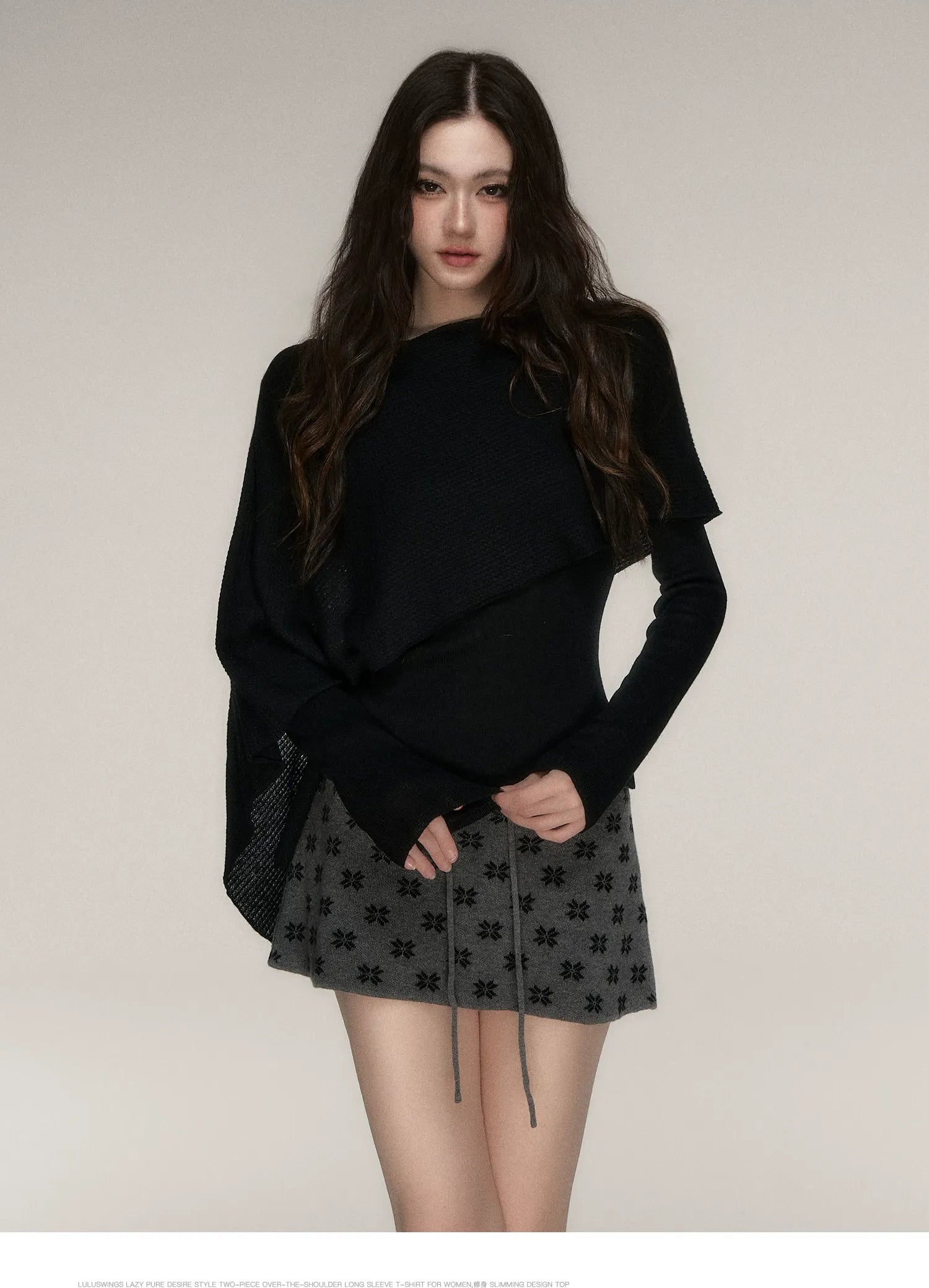 Stretch Shawl Cape Sweater