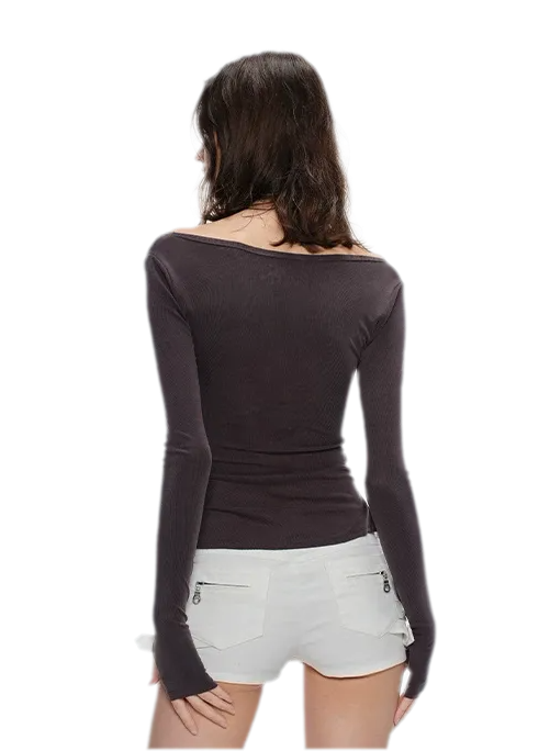 Modal Slim-Fit V-Neck Top