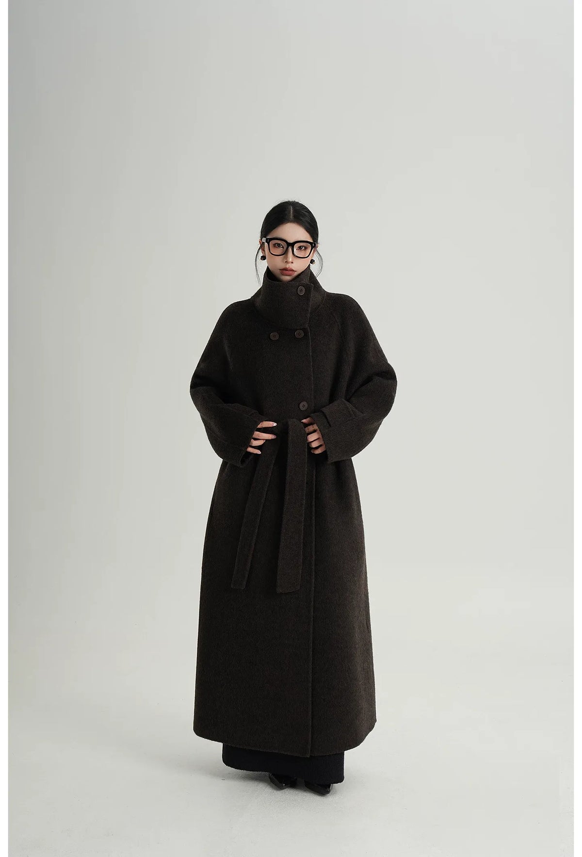 Hand-Sewn Longline Wool Coat