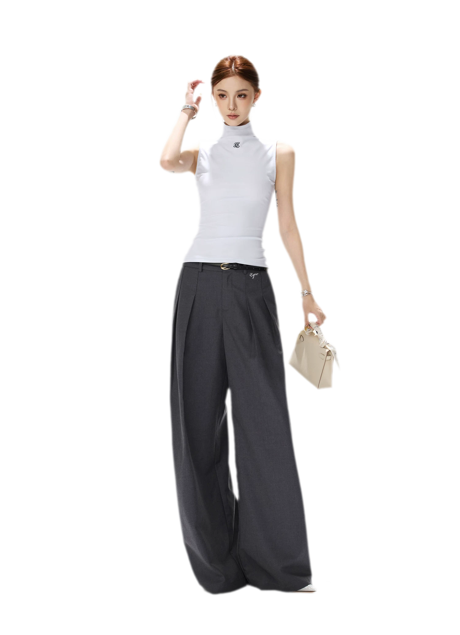 Tailored Wide-Leg Pants