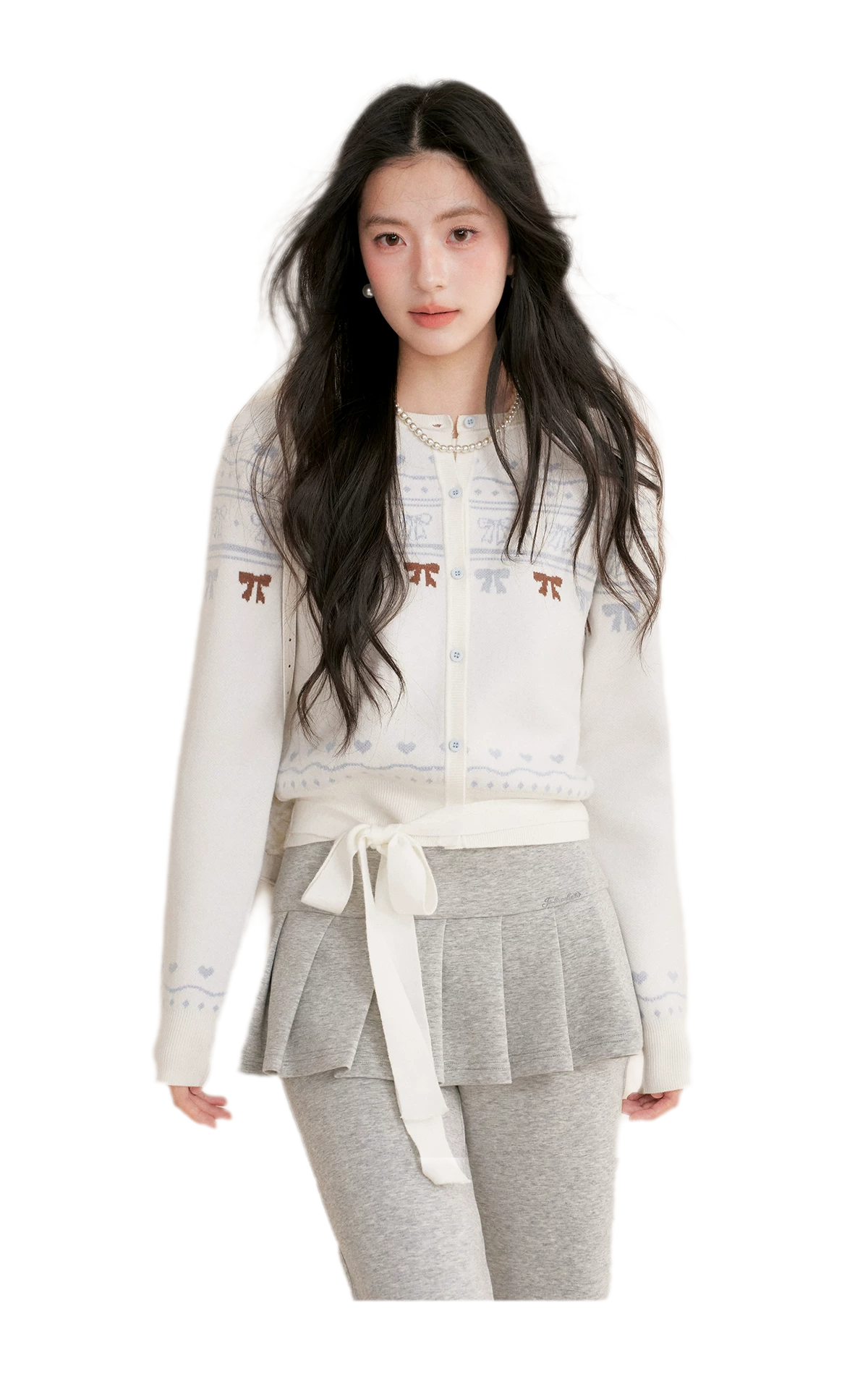 Fair Isle Tie Cardigan