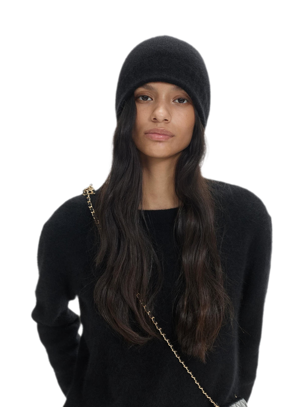 Cashmere Ribbed Dome Beanie