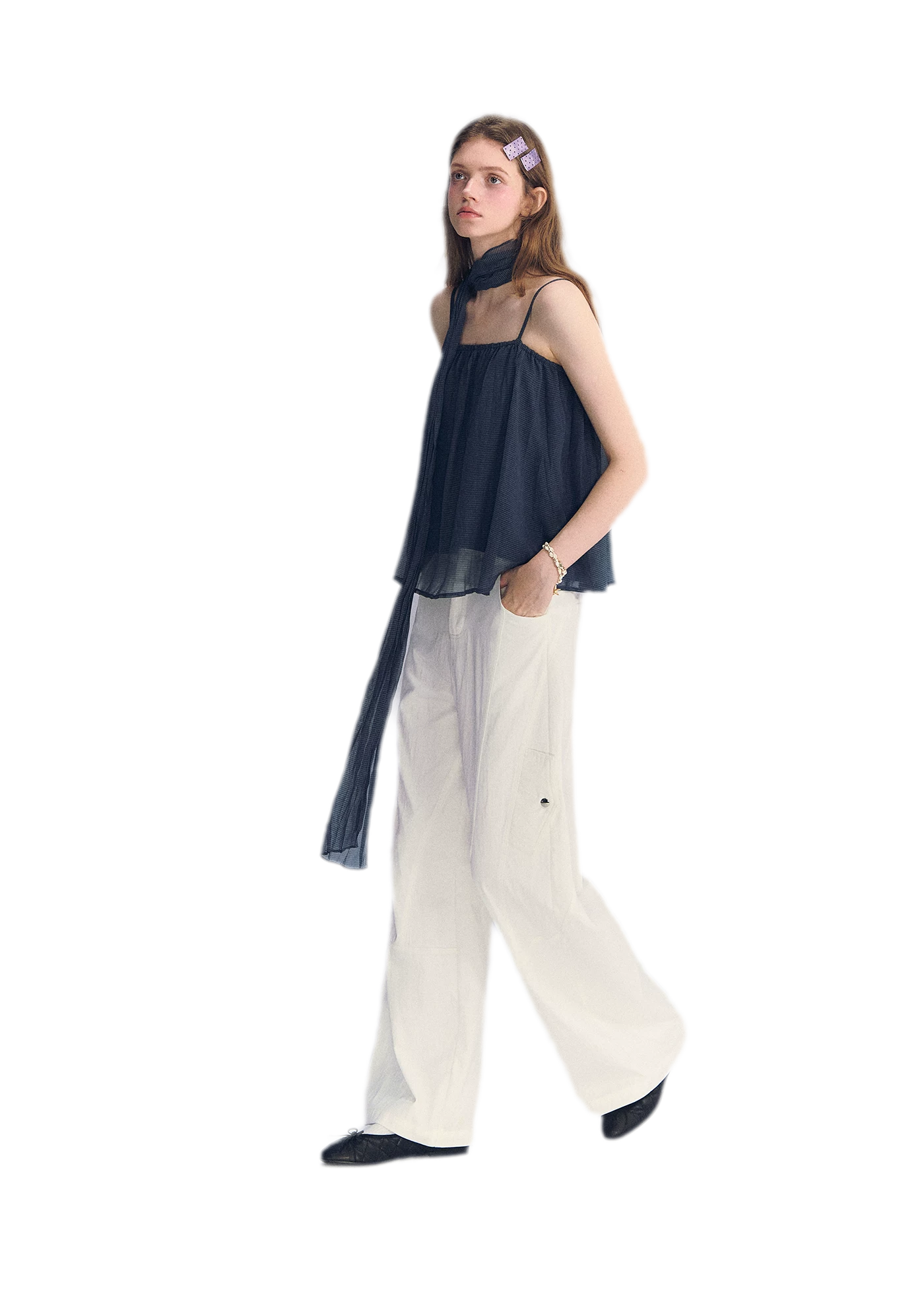 Chiffon Draped Cami Top