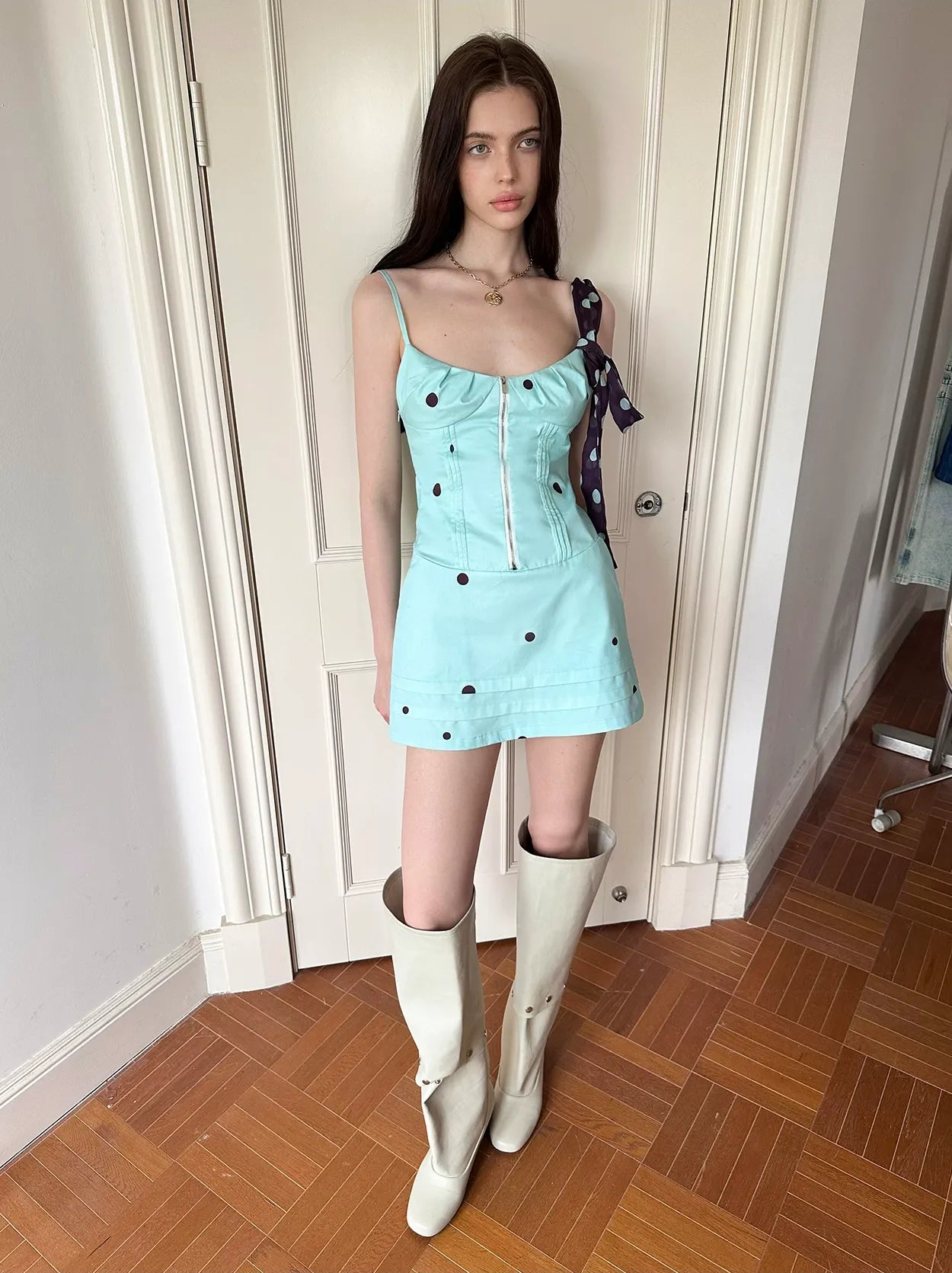 Polka Dot Tied Dress