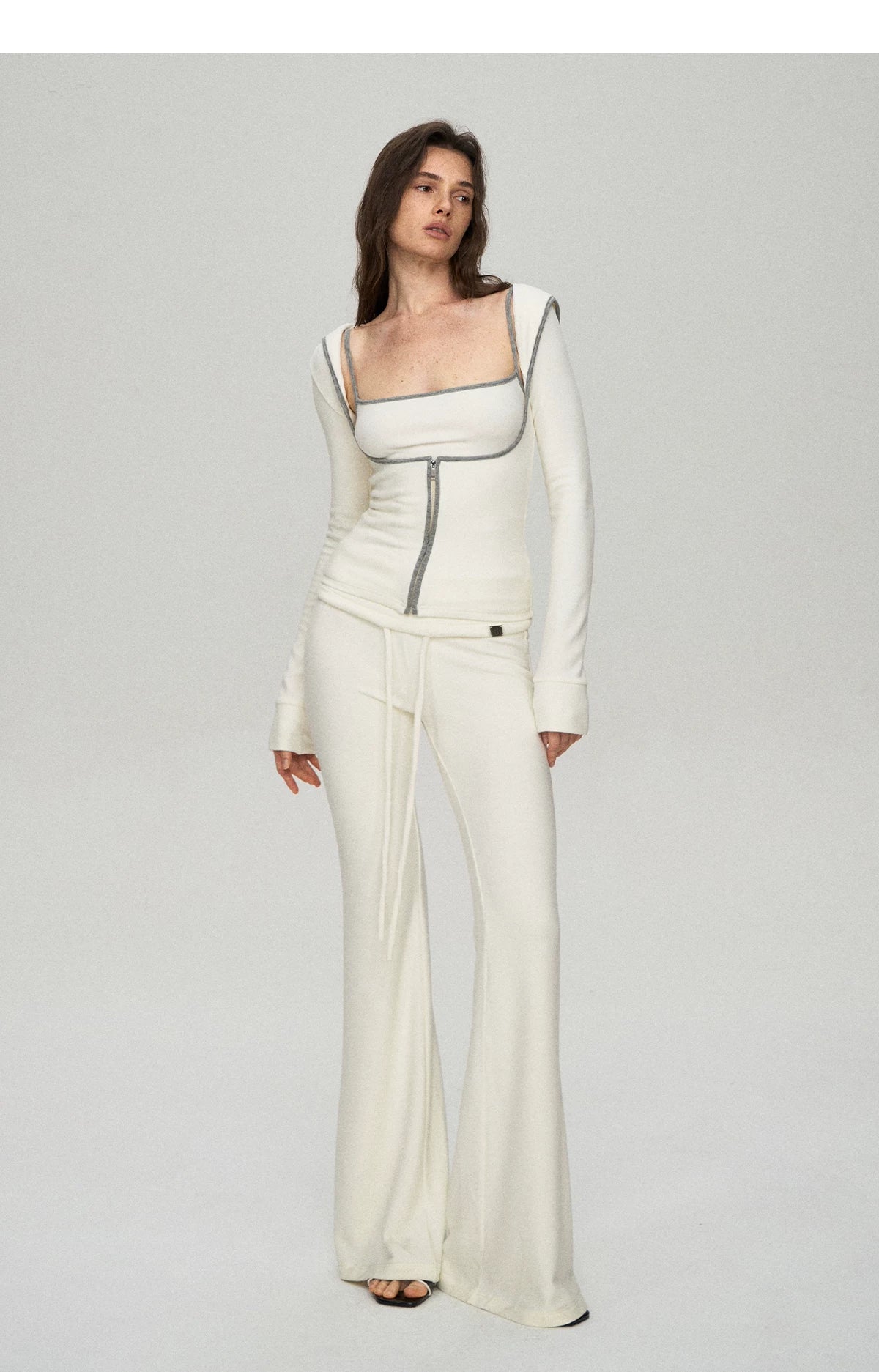 Soft Viscose Blend Three-Piece Set: Cardigan, Camisole &