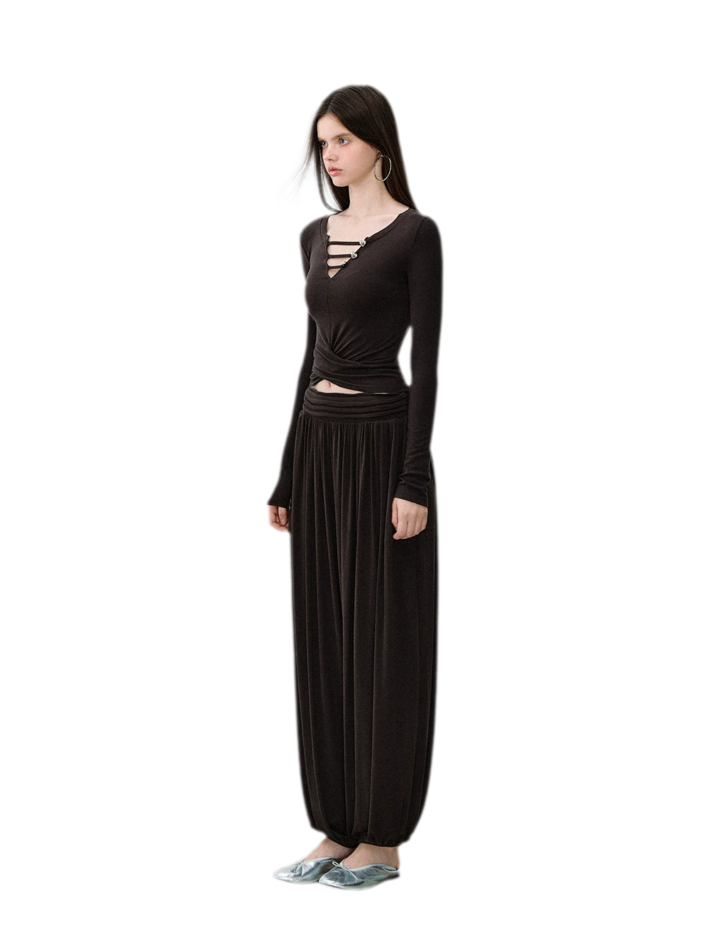 Draped Lantern Pants