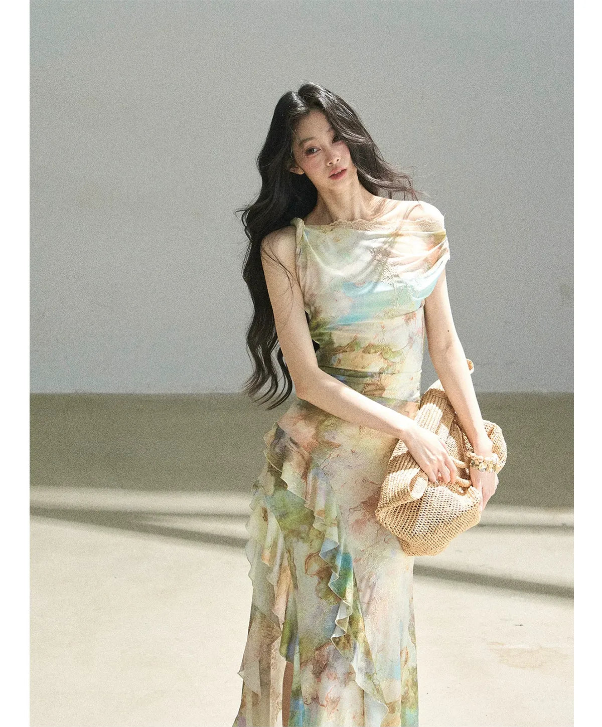 Floral Off-Shoulder Maxi Dress