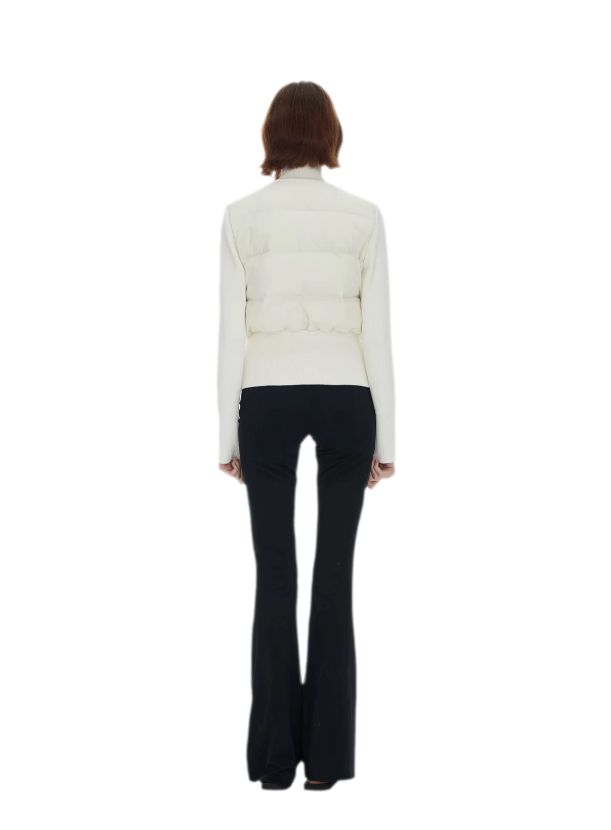 短款针织拼接羽绒服
