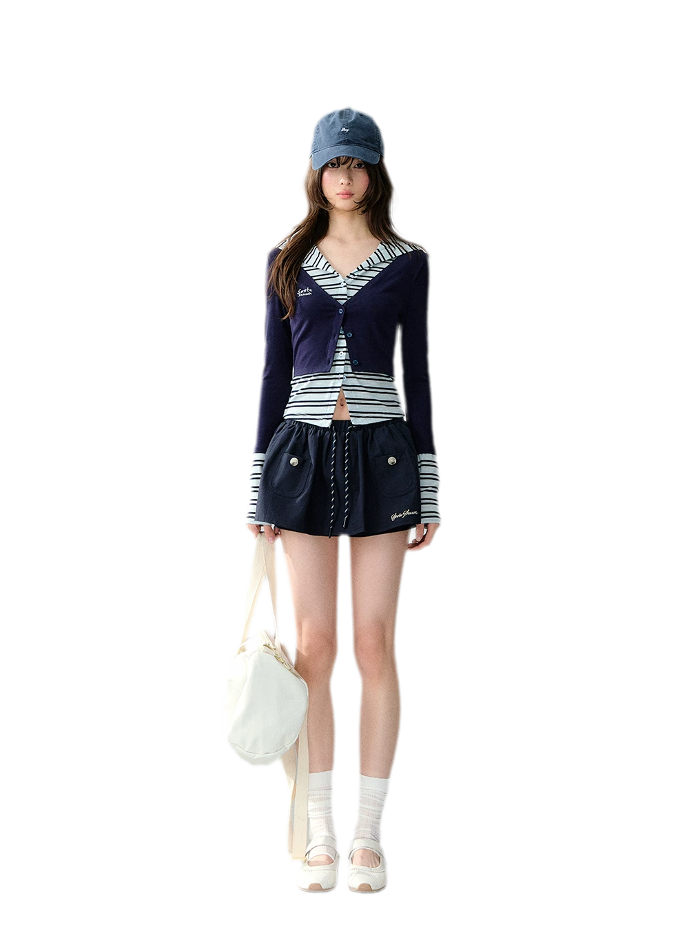 Cotton Lyocell Pocket Skirt