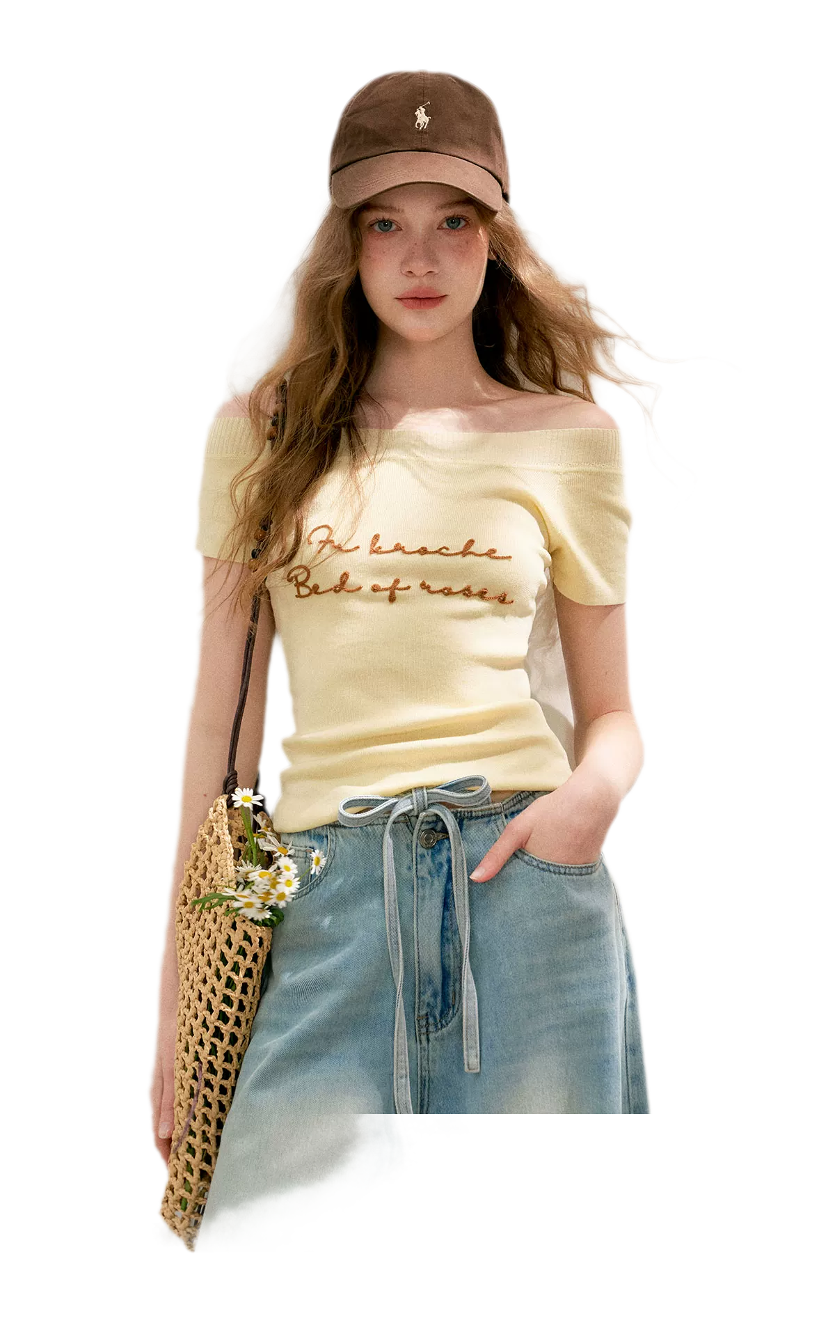 Lyocell Embroidered Knit Tee