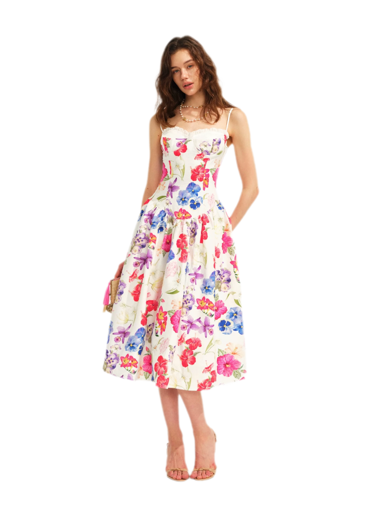 Watercolor Floral Fitted Dress