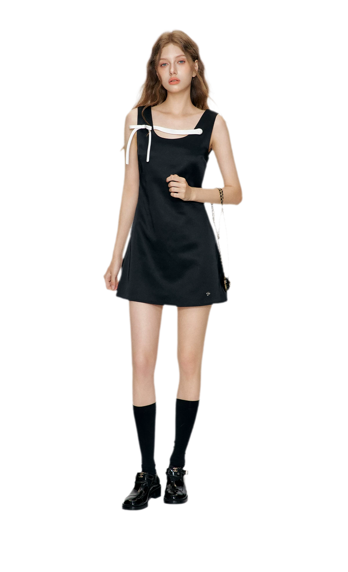Pearl Satin Bow Dress