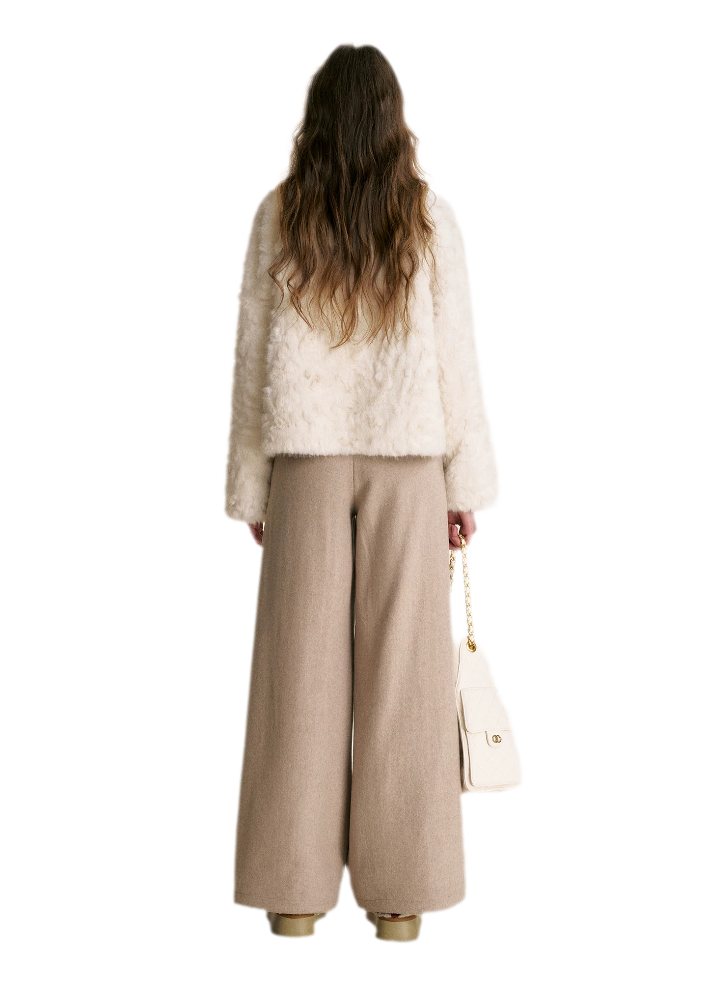 Detachable Scarf Plush Jacket