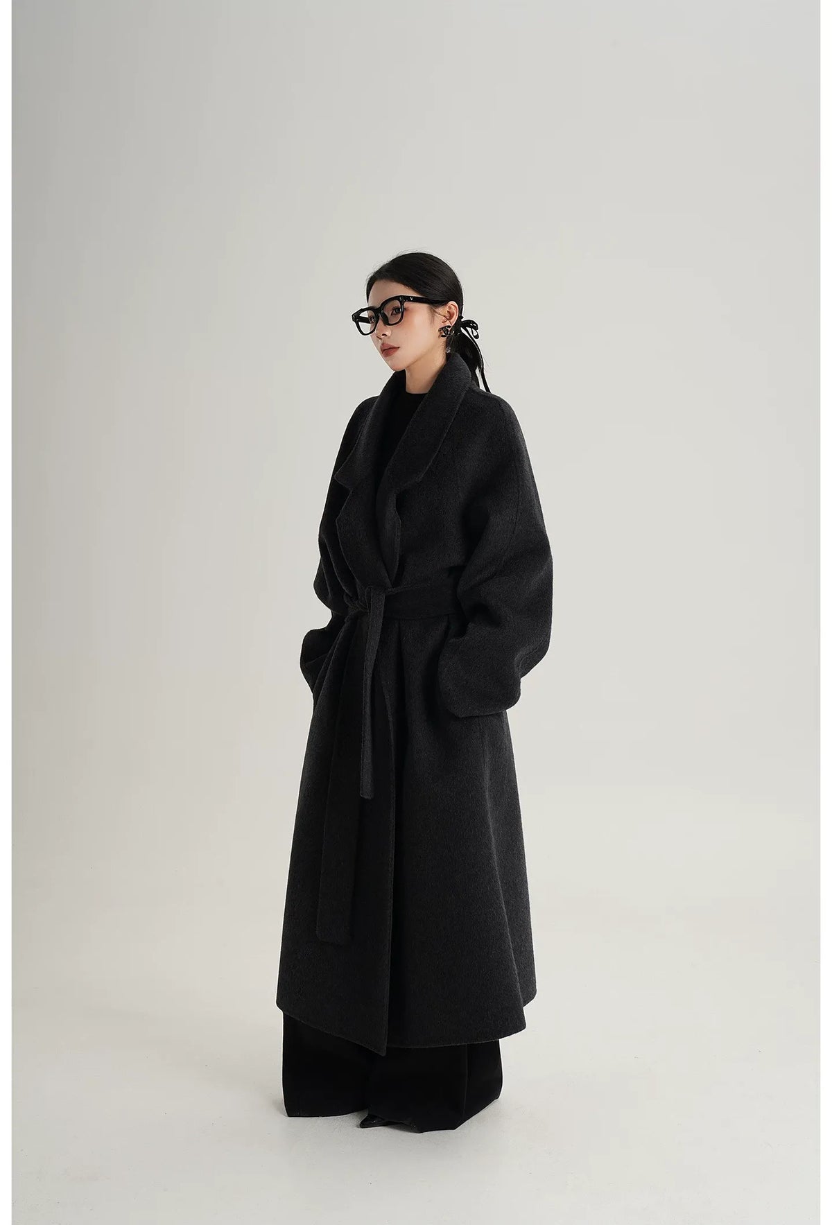 Hand-Sewn Belted Wool Coat