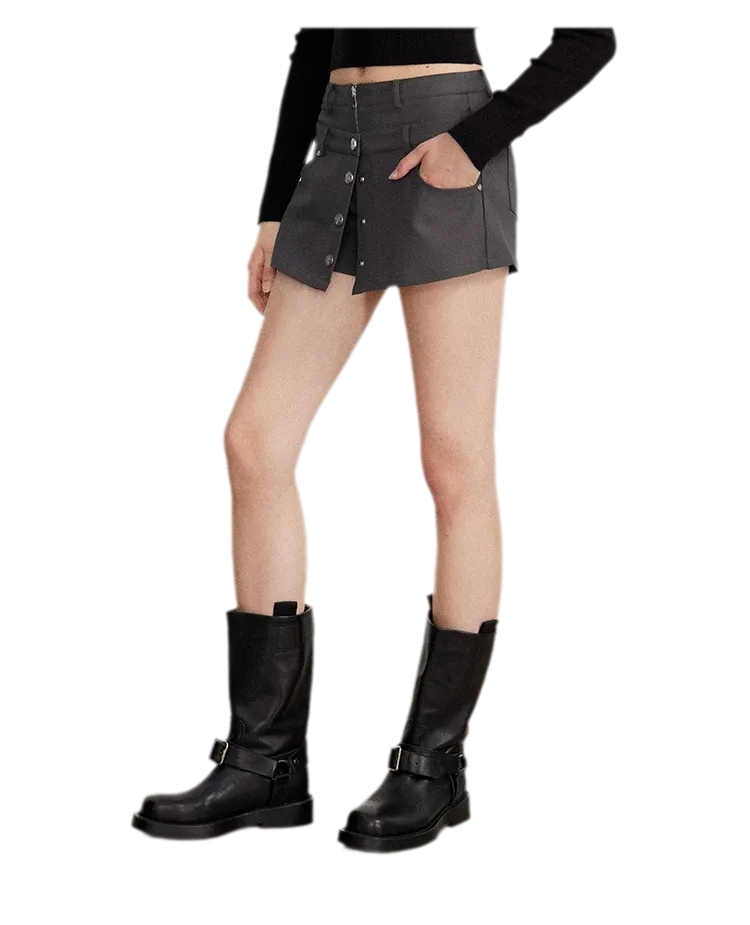 Double-Waist Convertible A-Line Skort