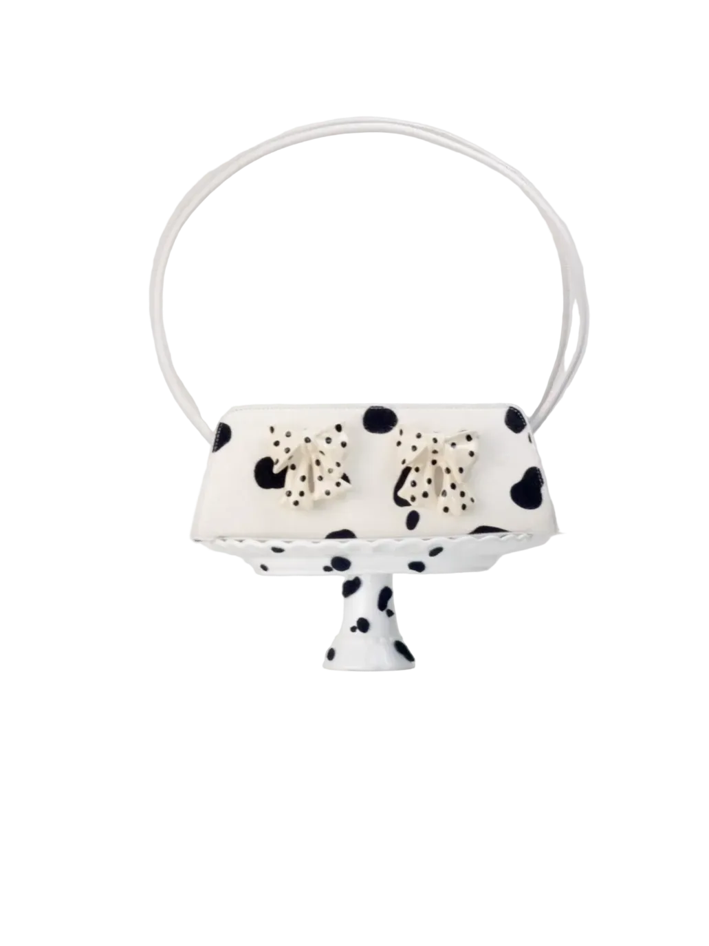 Ceramic Bow Leather Shoulder Bag