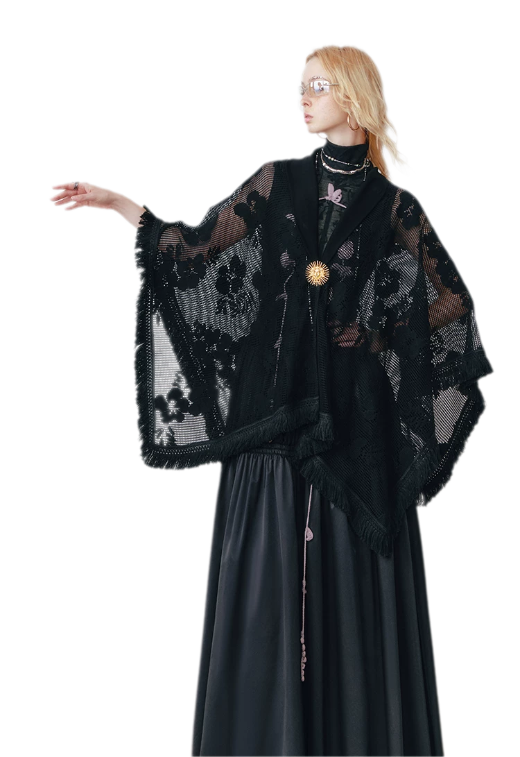 Hollow Woven Tassel Cloak