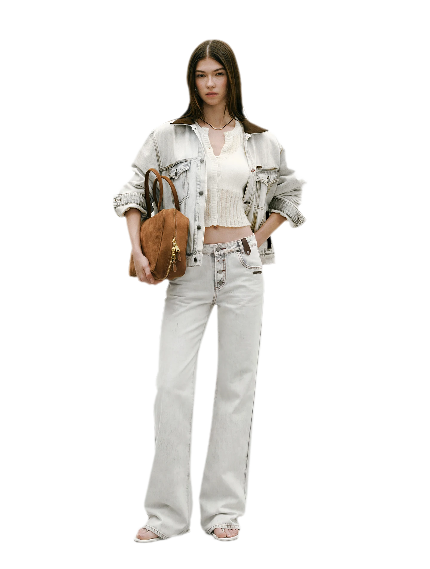 Washed Straight-Leg Jeans