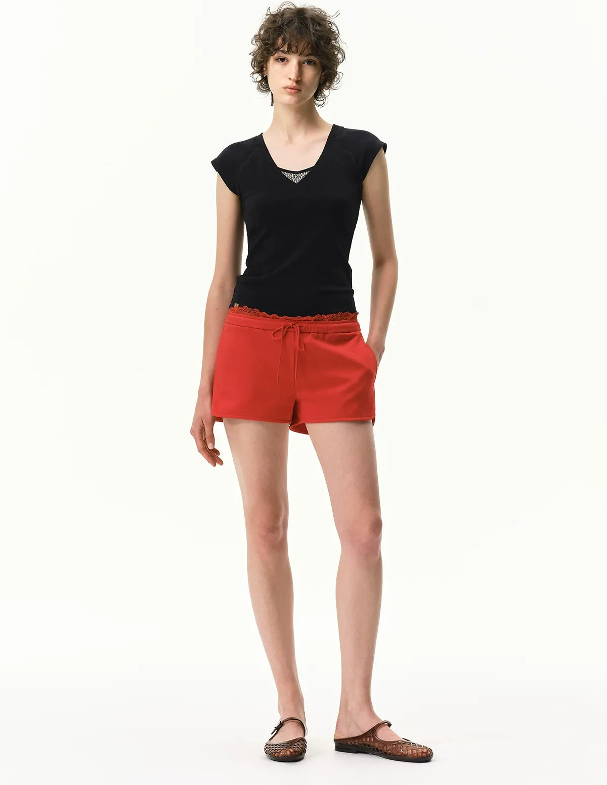 Lace Waist Shorts