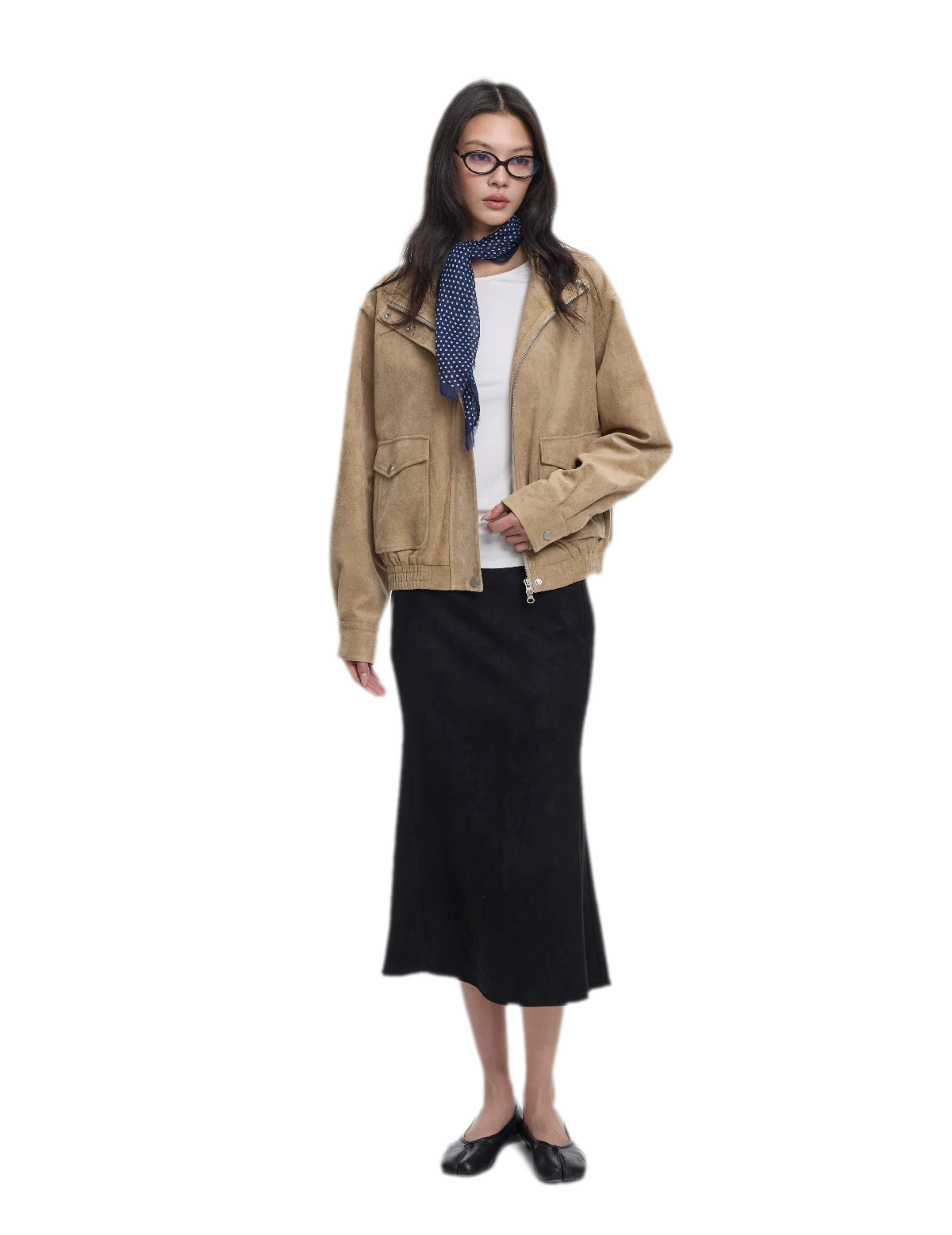 Faux Suede Structured Jacket