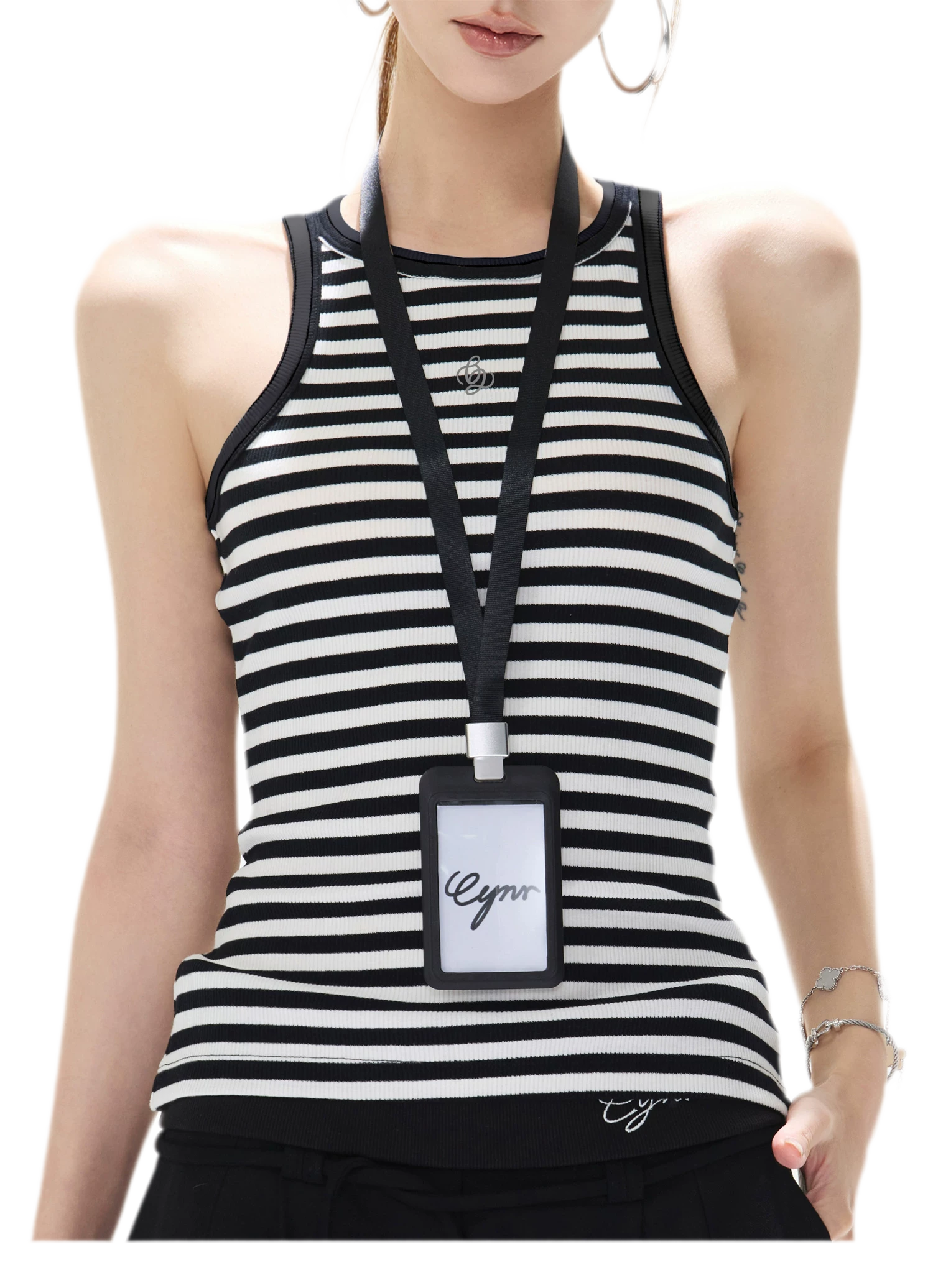 Striped Halter Rib Top