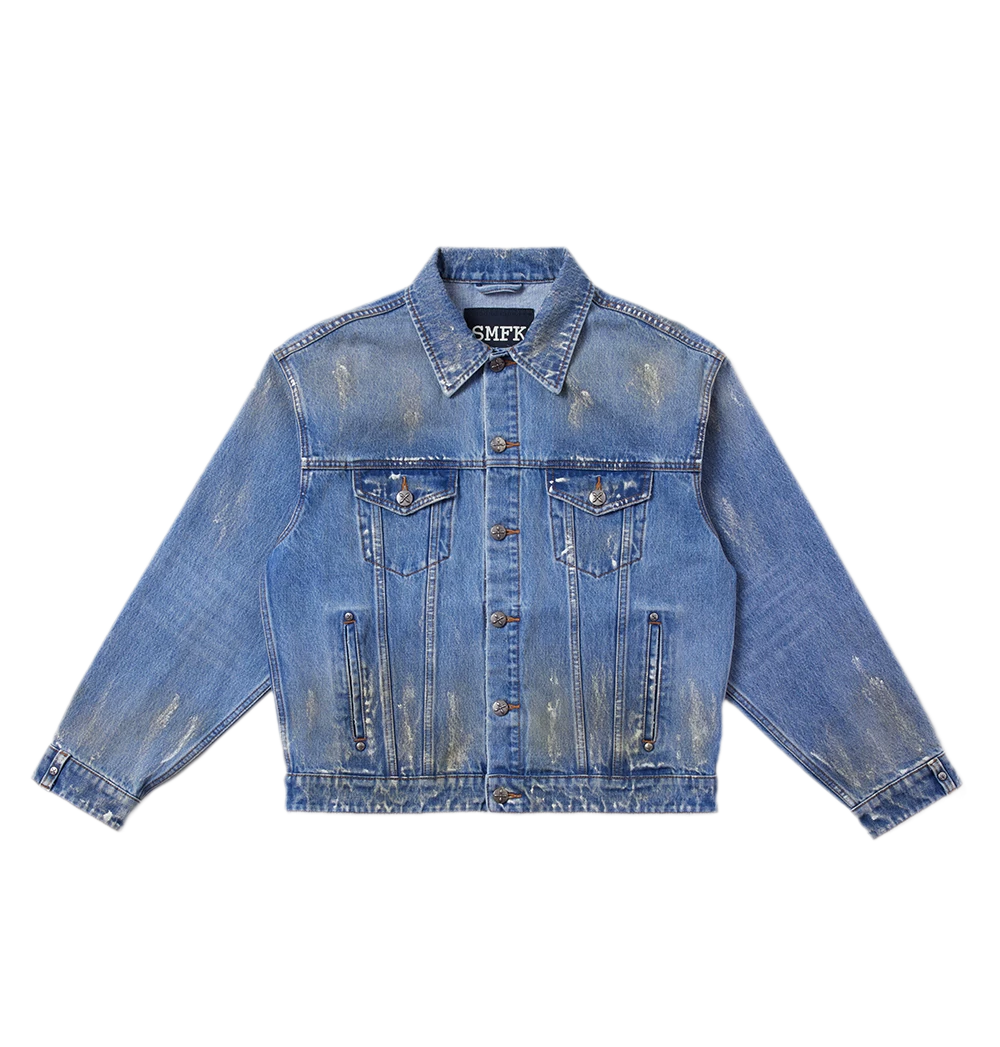Cross Statue Denim Jacket