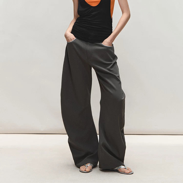 Relaxed Fit Sculpted Wide-Leg Pants