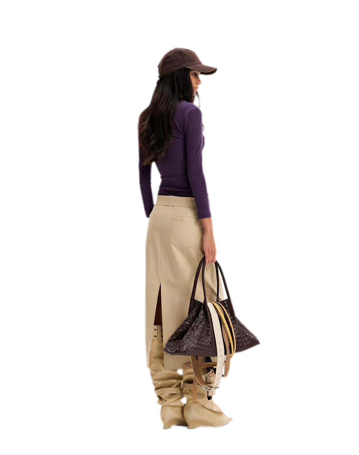 Ribbed Fitted Top Skirt Set