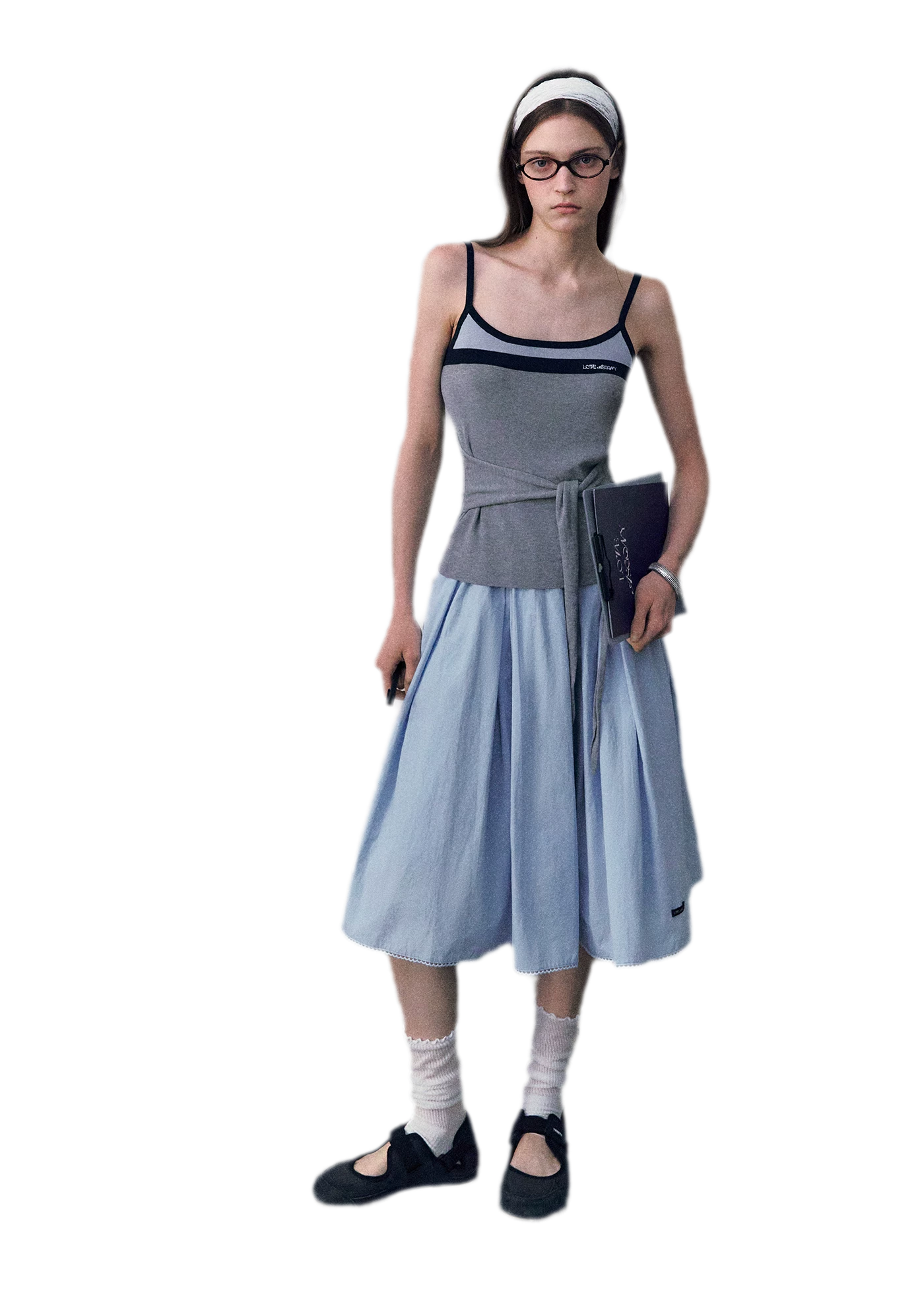 Lyocell Contrast Tie Cami