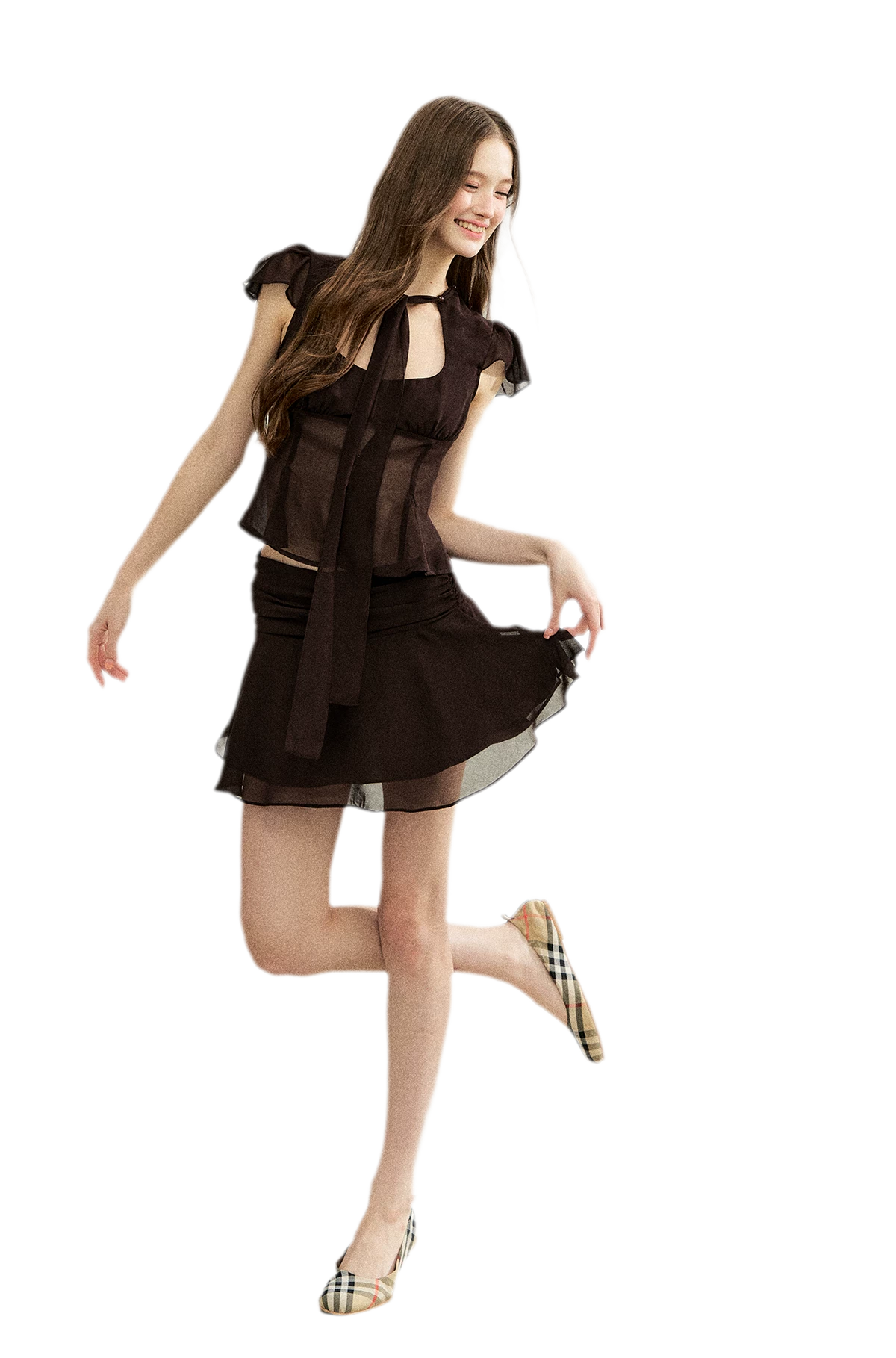 Faux Silk Top Skirt