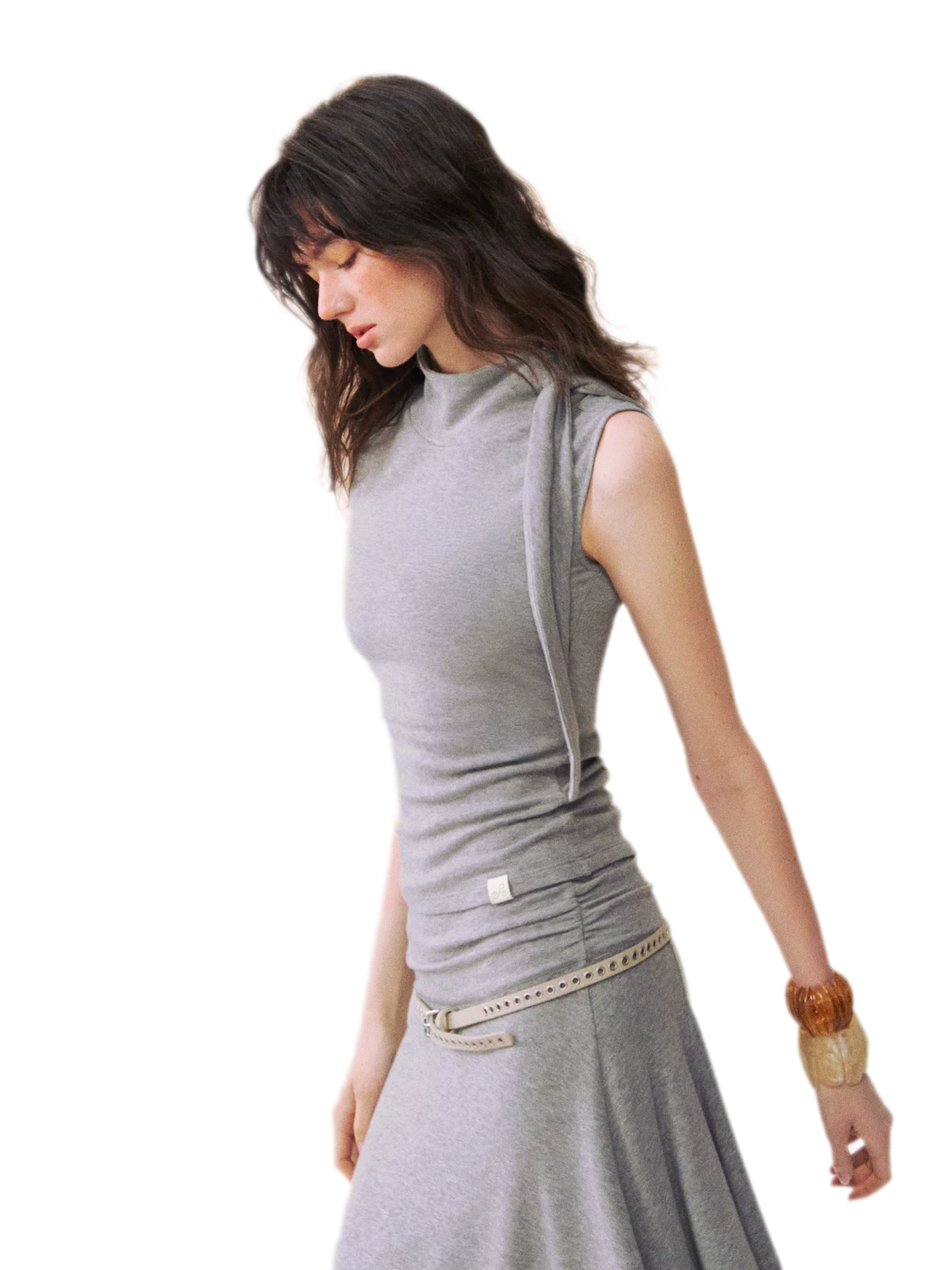Draped Tie Top & Skirt Set