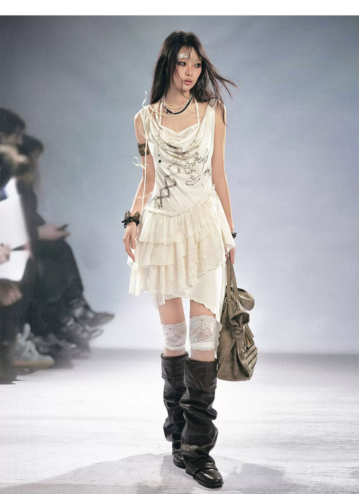 Rebellious Lace Ruffle Dress
