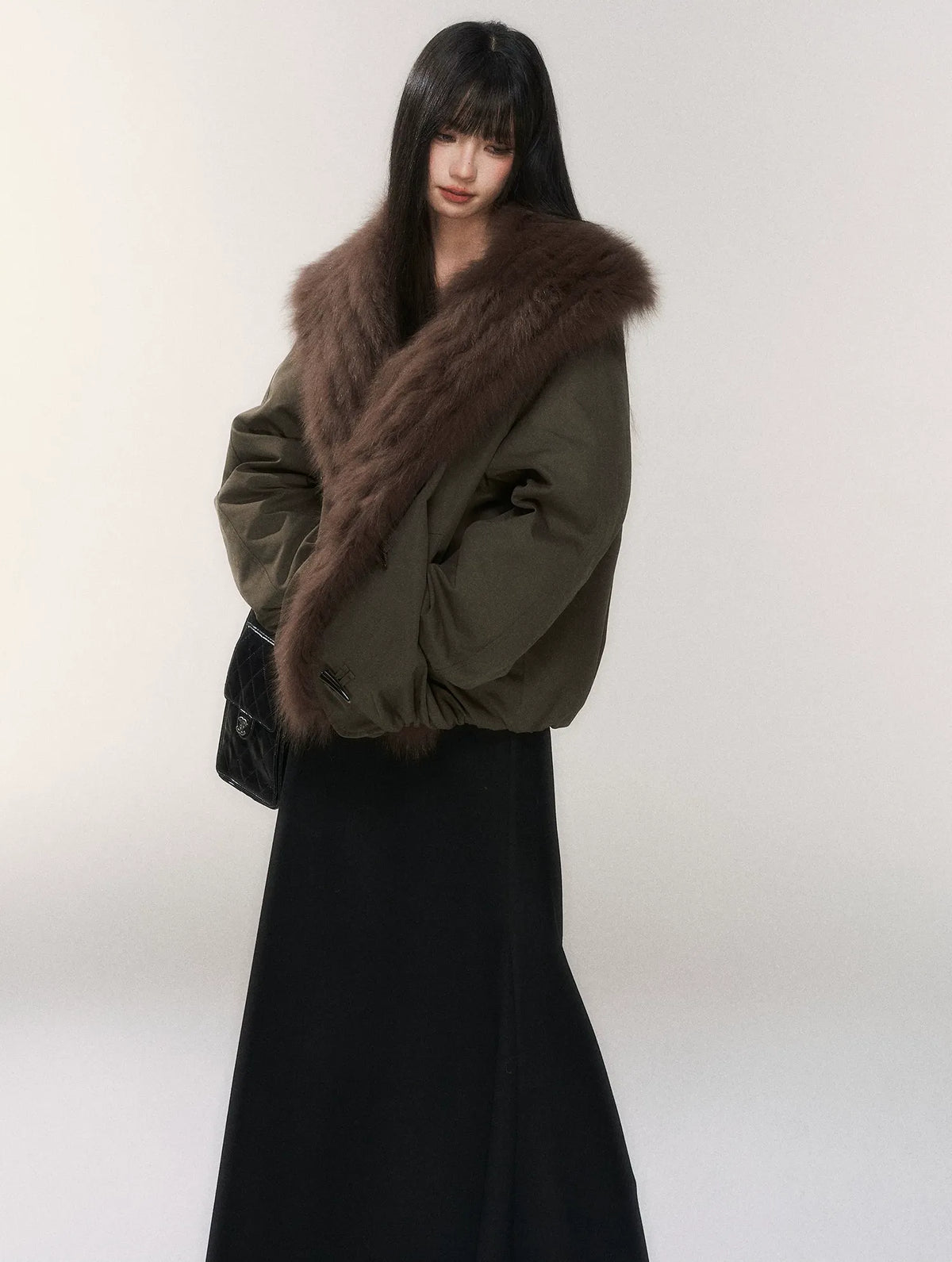 Goose Down Fox Fur Jacket