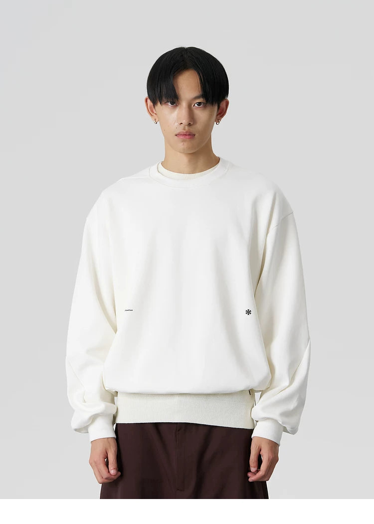 Twisted Sleeve Drawstring Sweatshirt