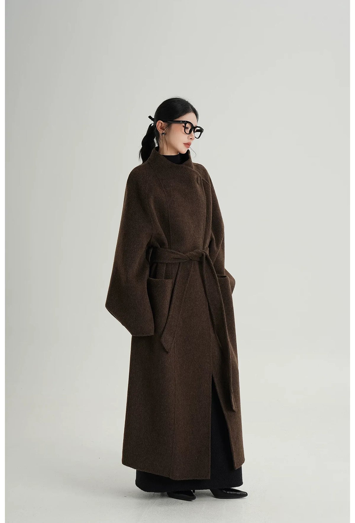 Hand-Sewn Belted Wool Coat