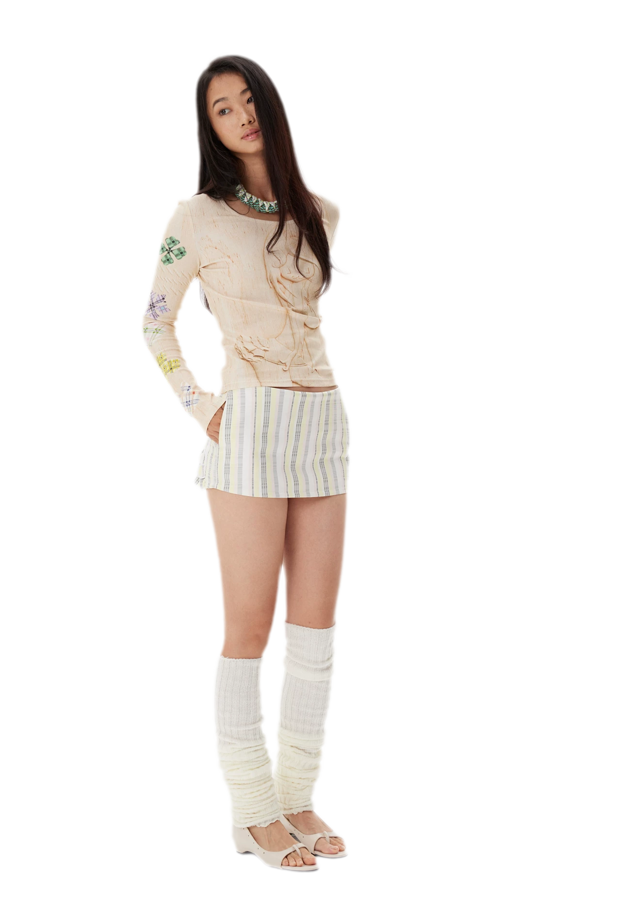 Ruffled Low-Rise Mini Skort