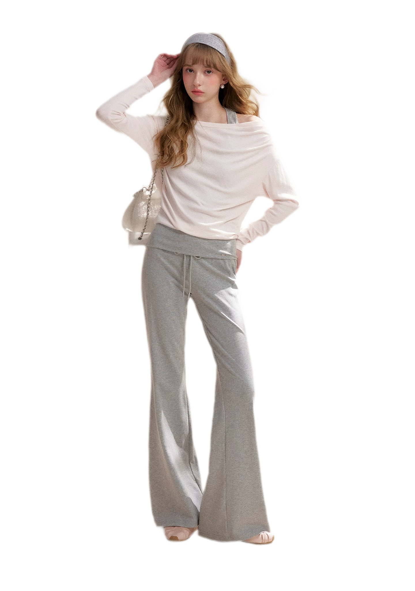 Tencel Cotton Drawstring Flared Pants