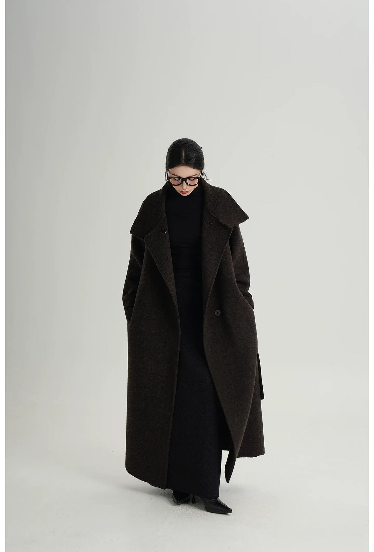 Hand-Sewn Longline Wool Coat