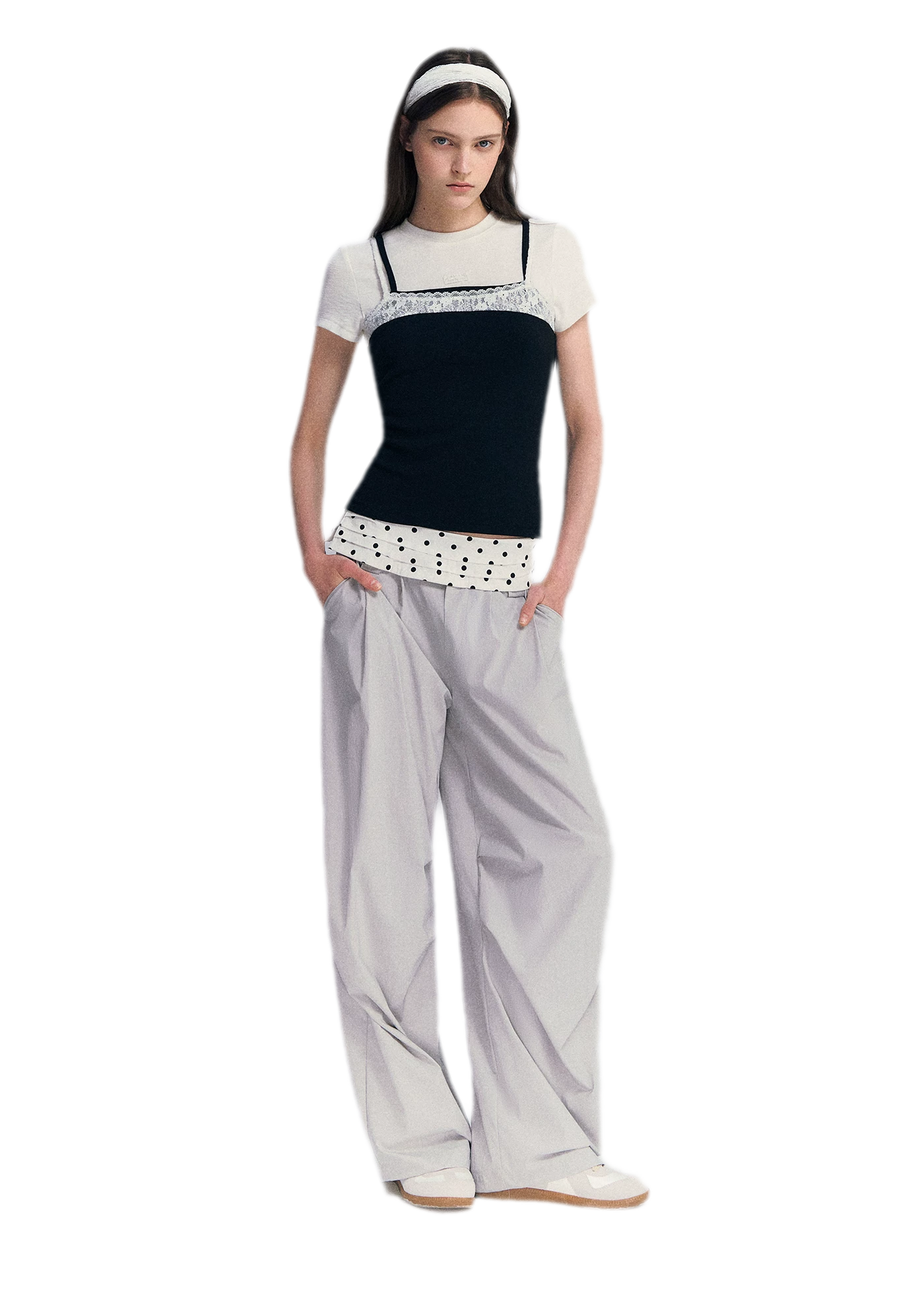 Lace Trim Layered Tee