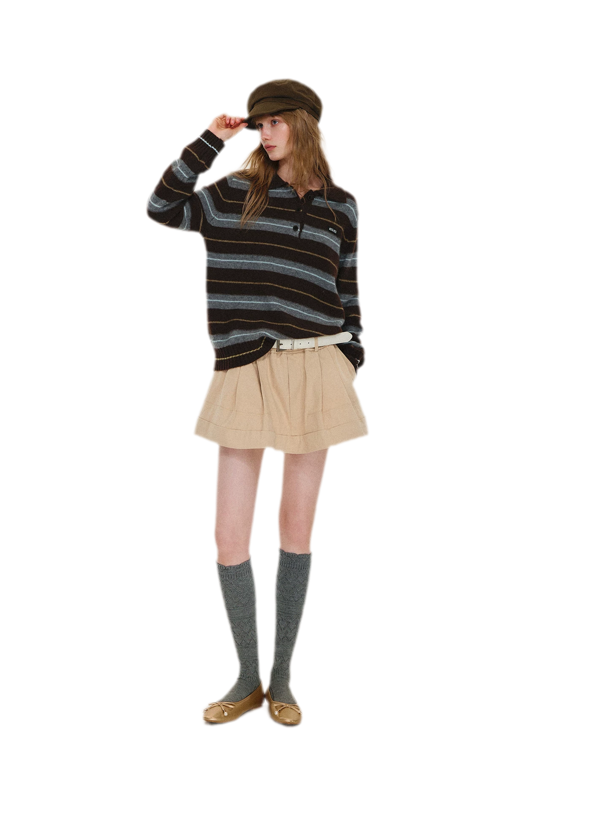 Structured Cotton Bubble Skort