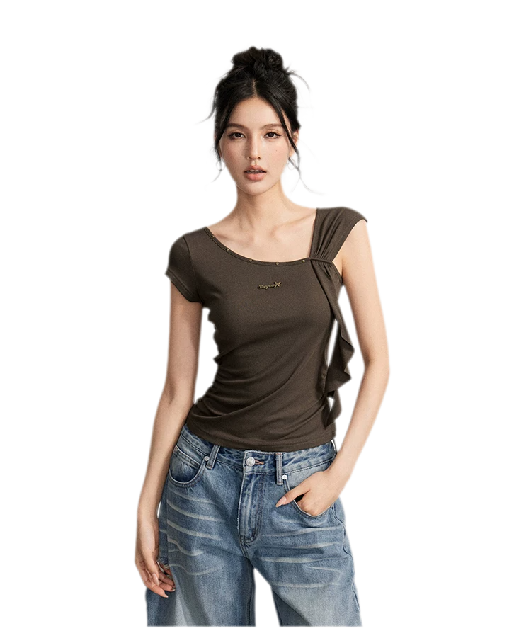 Draped Asymmetric Tee