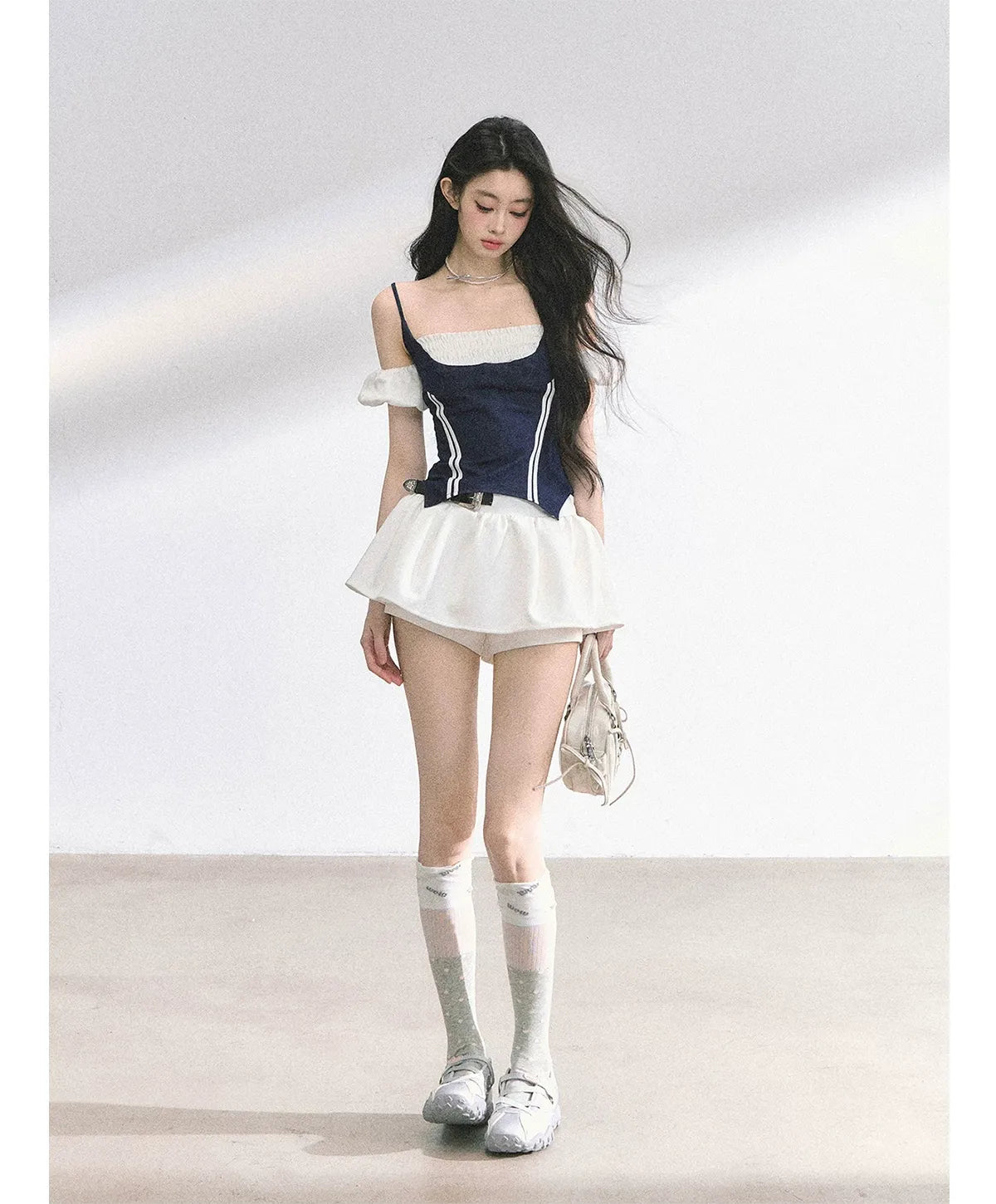 Corset Waist Puff Top