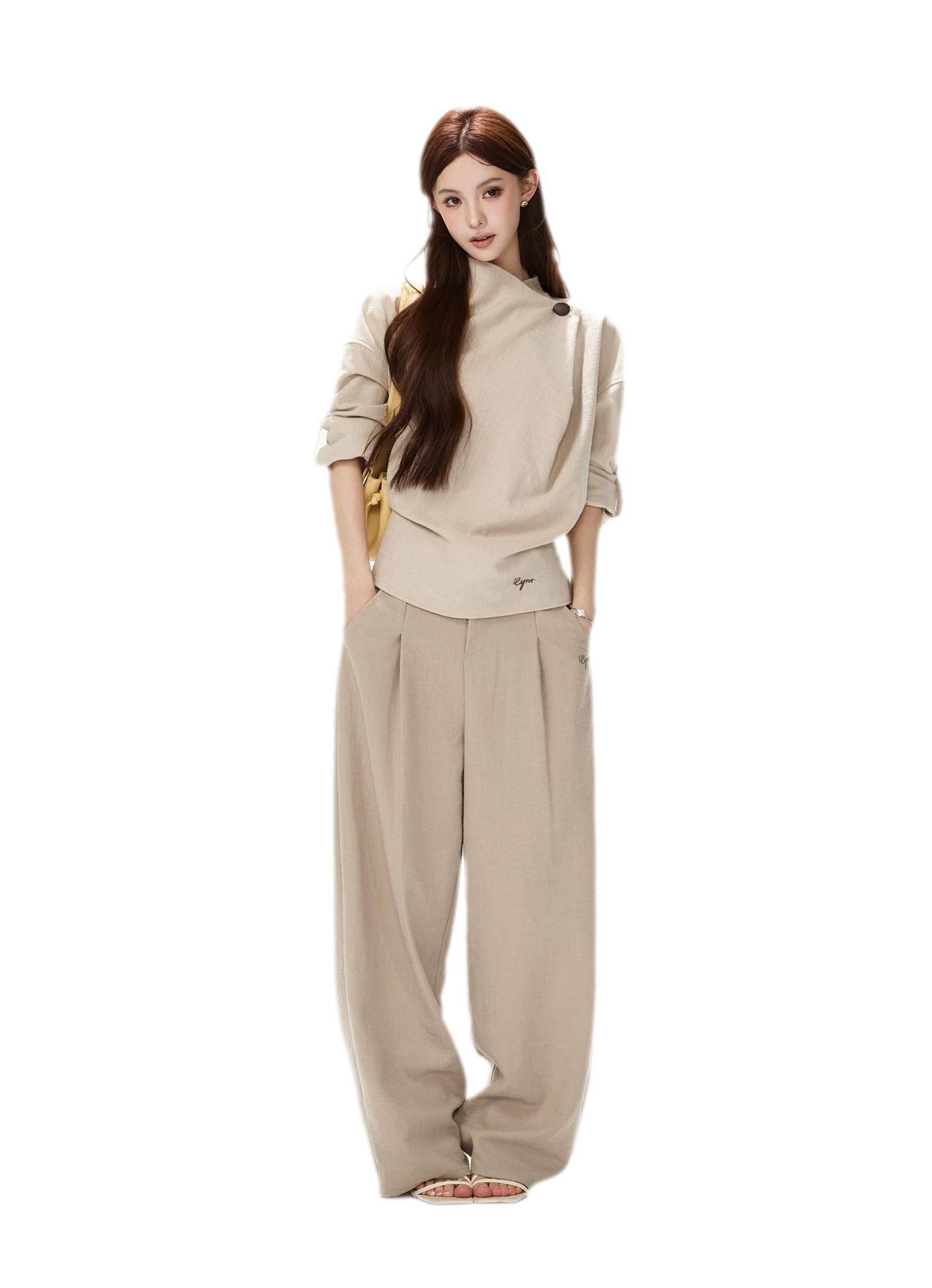 Textured Draped Oversized Shirt