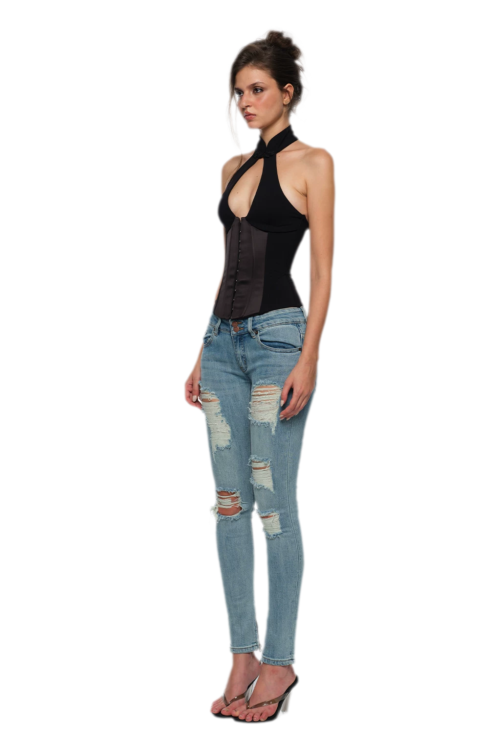 Halter Corset Cheongsam Top