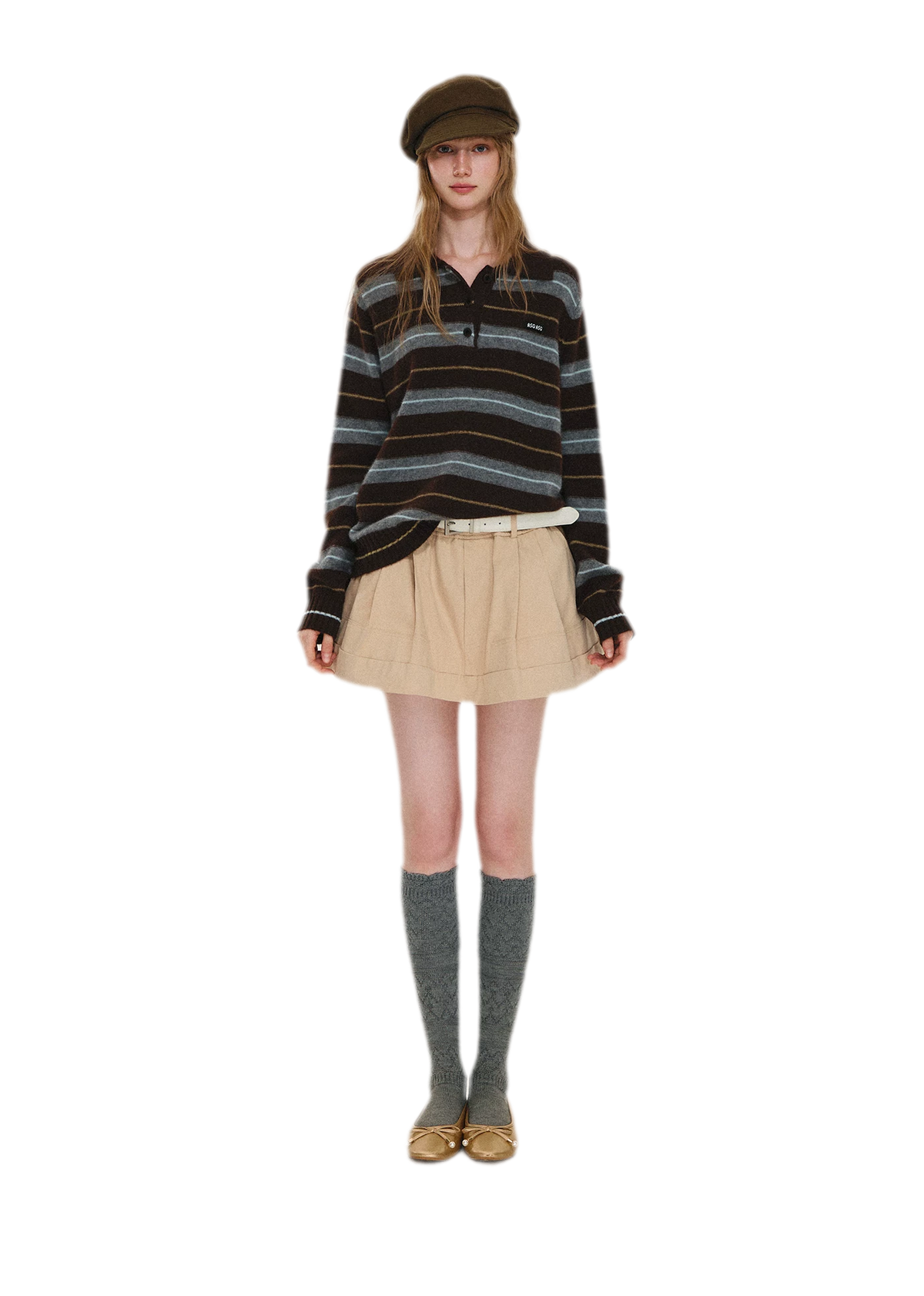 Structured Cotton Bubble Skort
