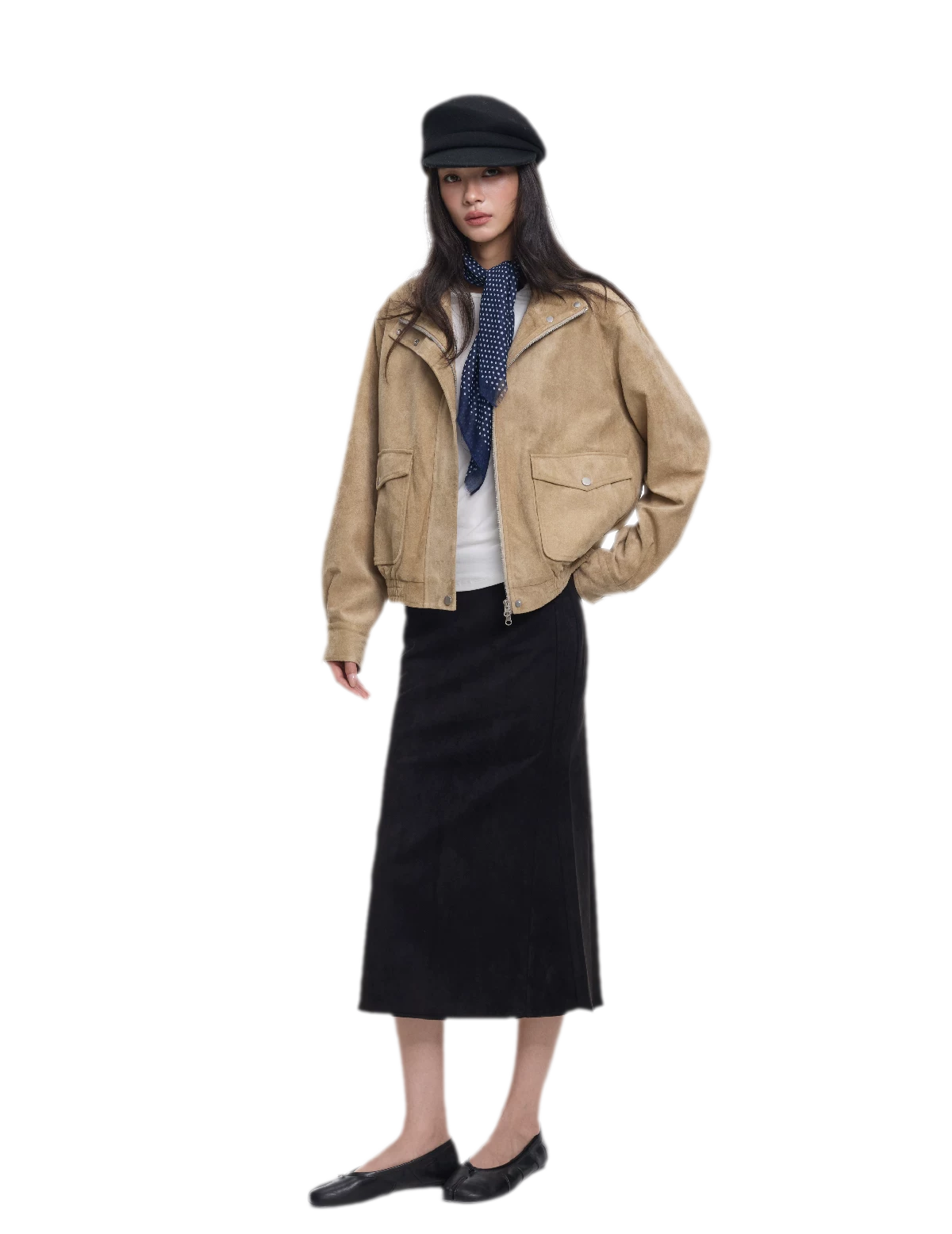 Faux Suede Structured Jacket