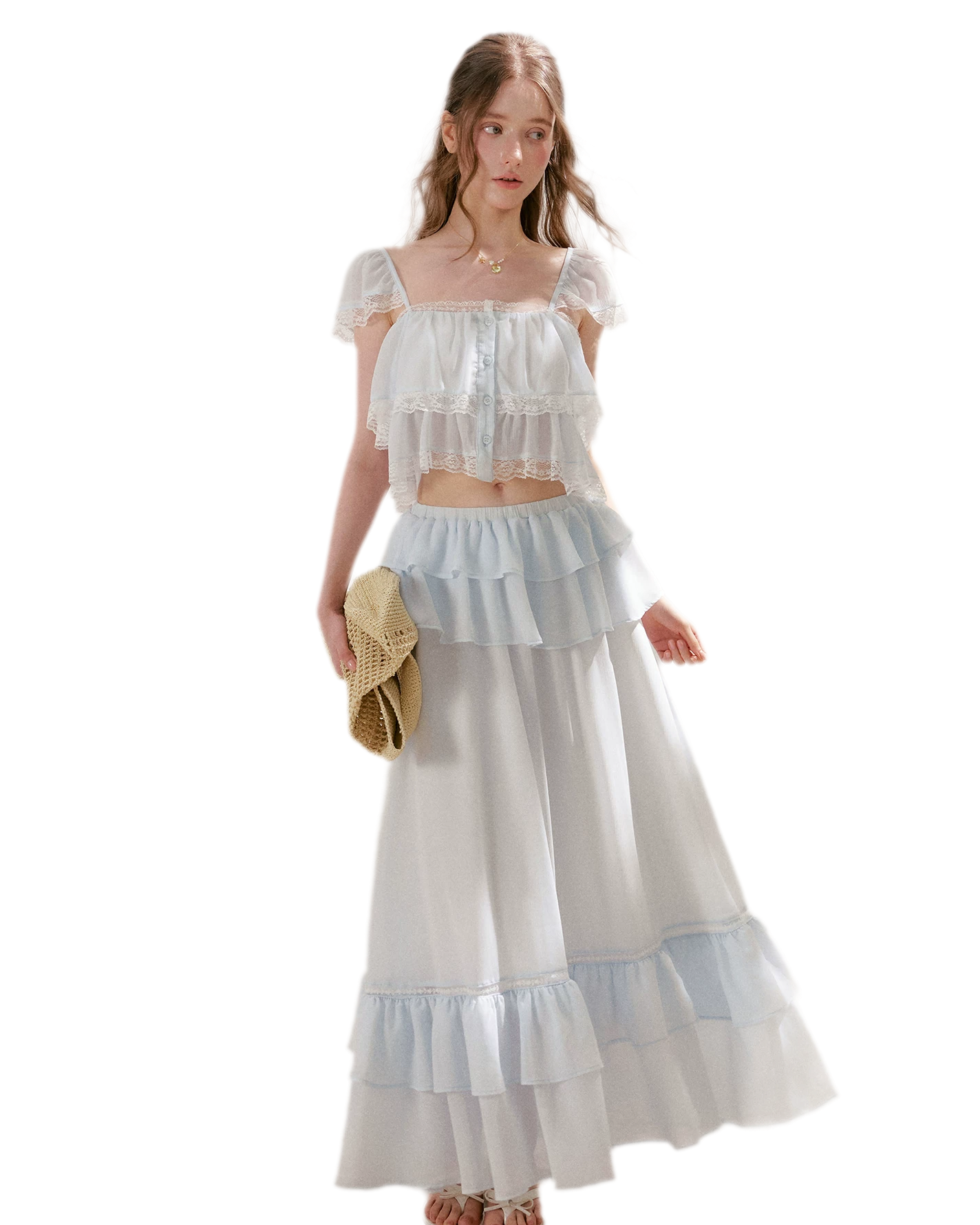Romantic French Lace Two-Piece Set