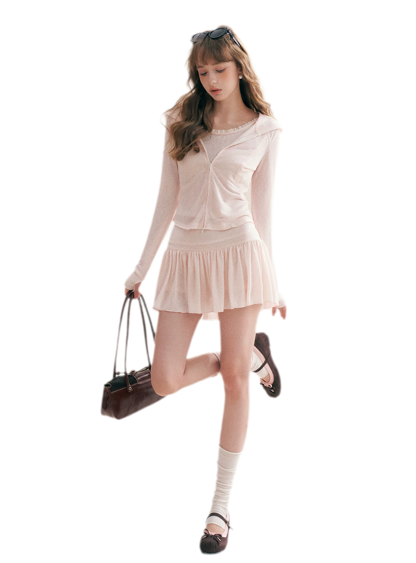 Lyocell Hooded Skirt Set