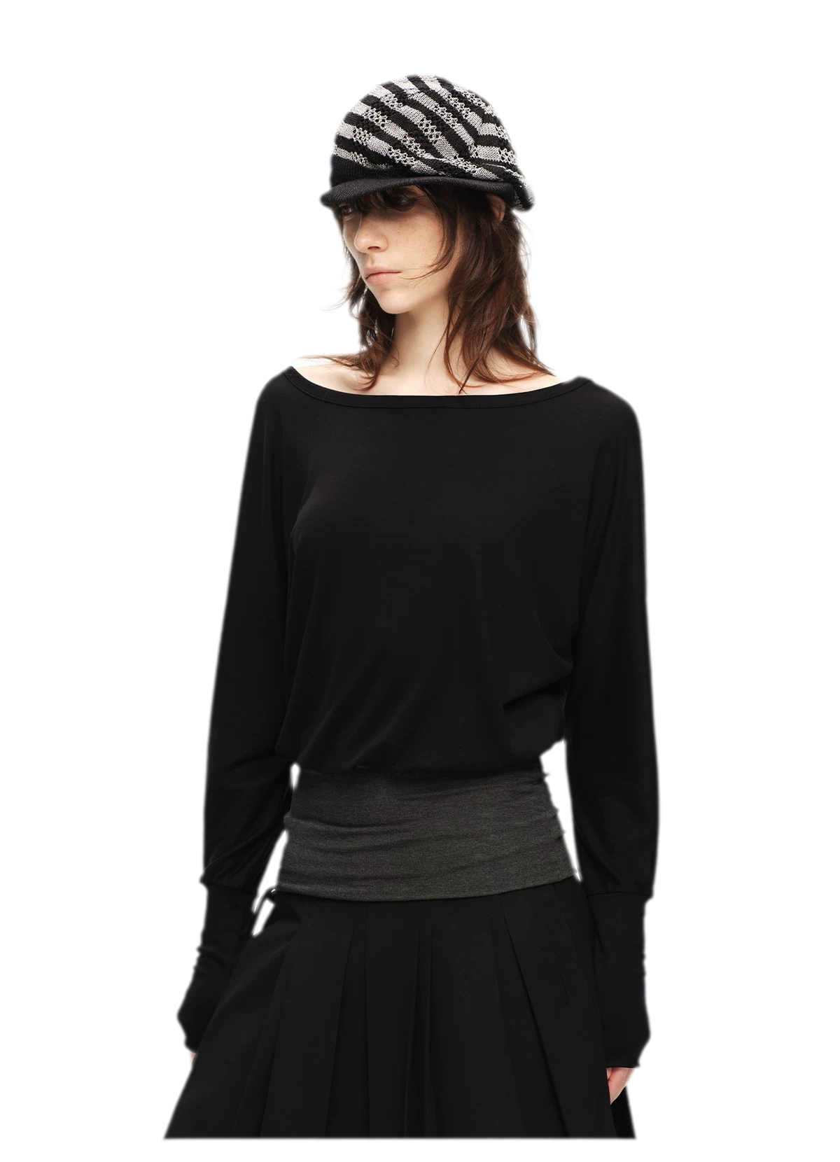 Lyocell Asymmetric Off-Shoulder Top